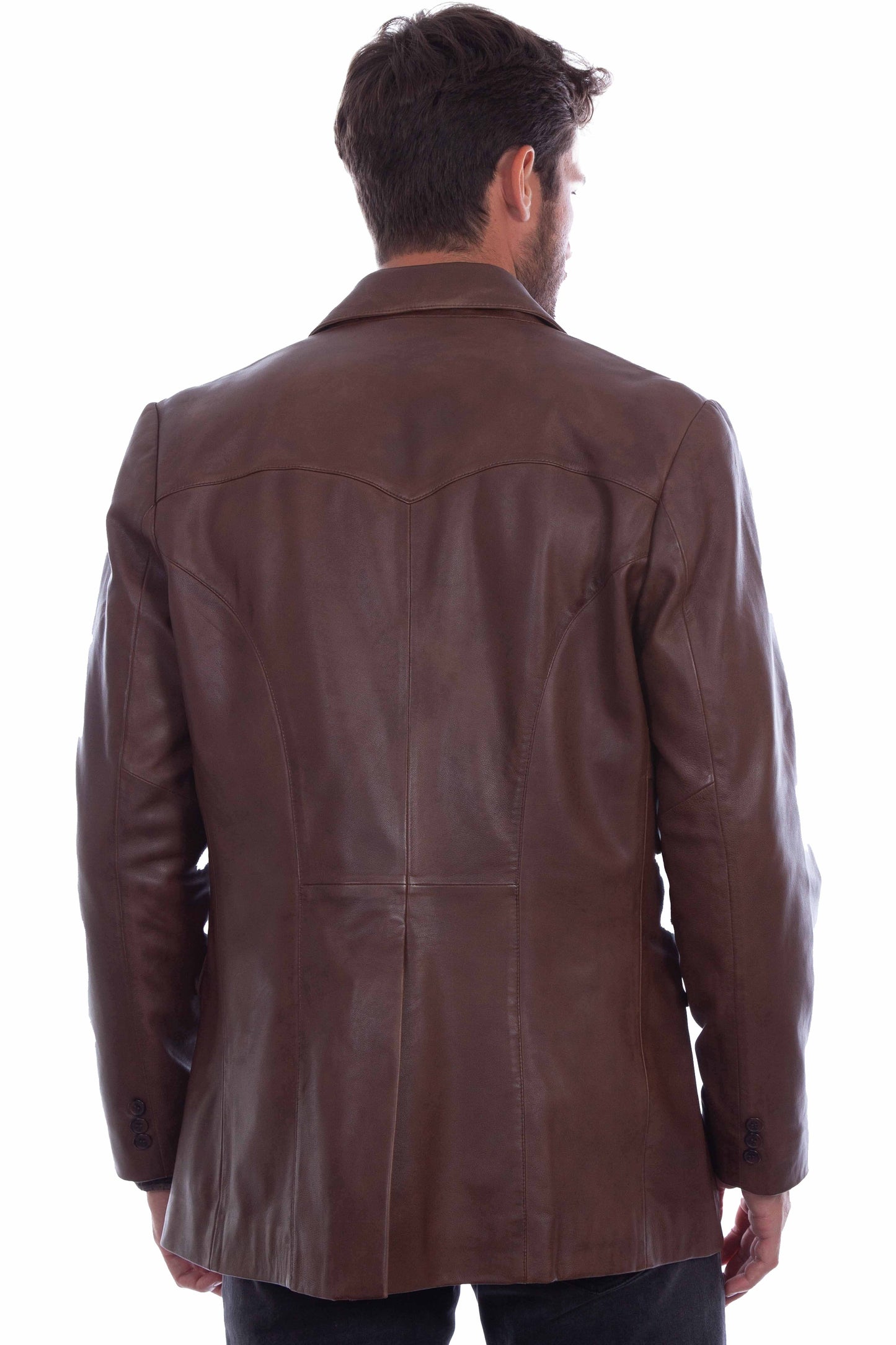 Scully Western Men's Lambskin Classic Blazer in Chocolate