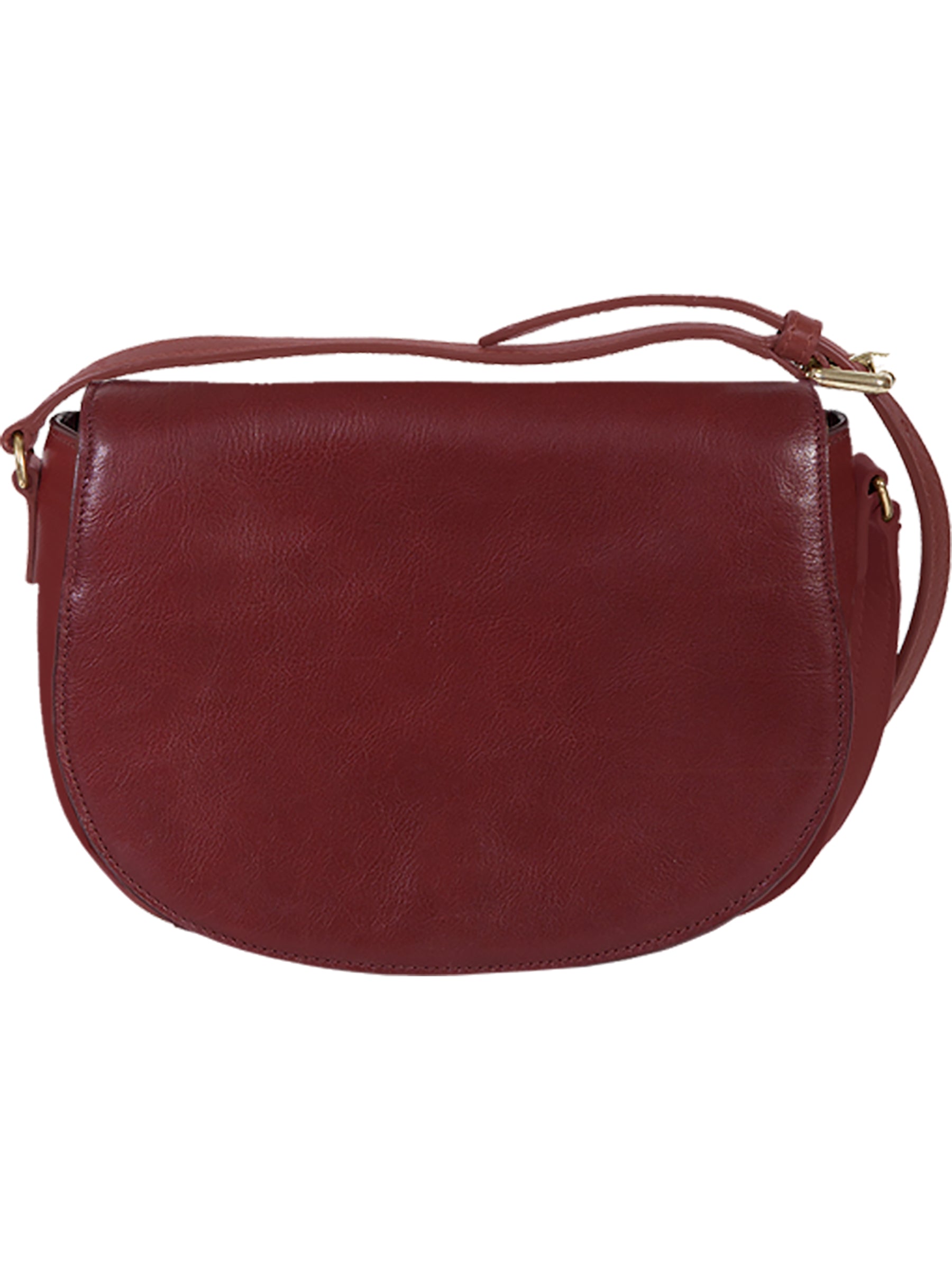 Scully Full Flap Handbag with Rear Zip Pocket in Red