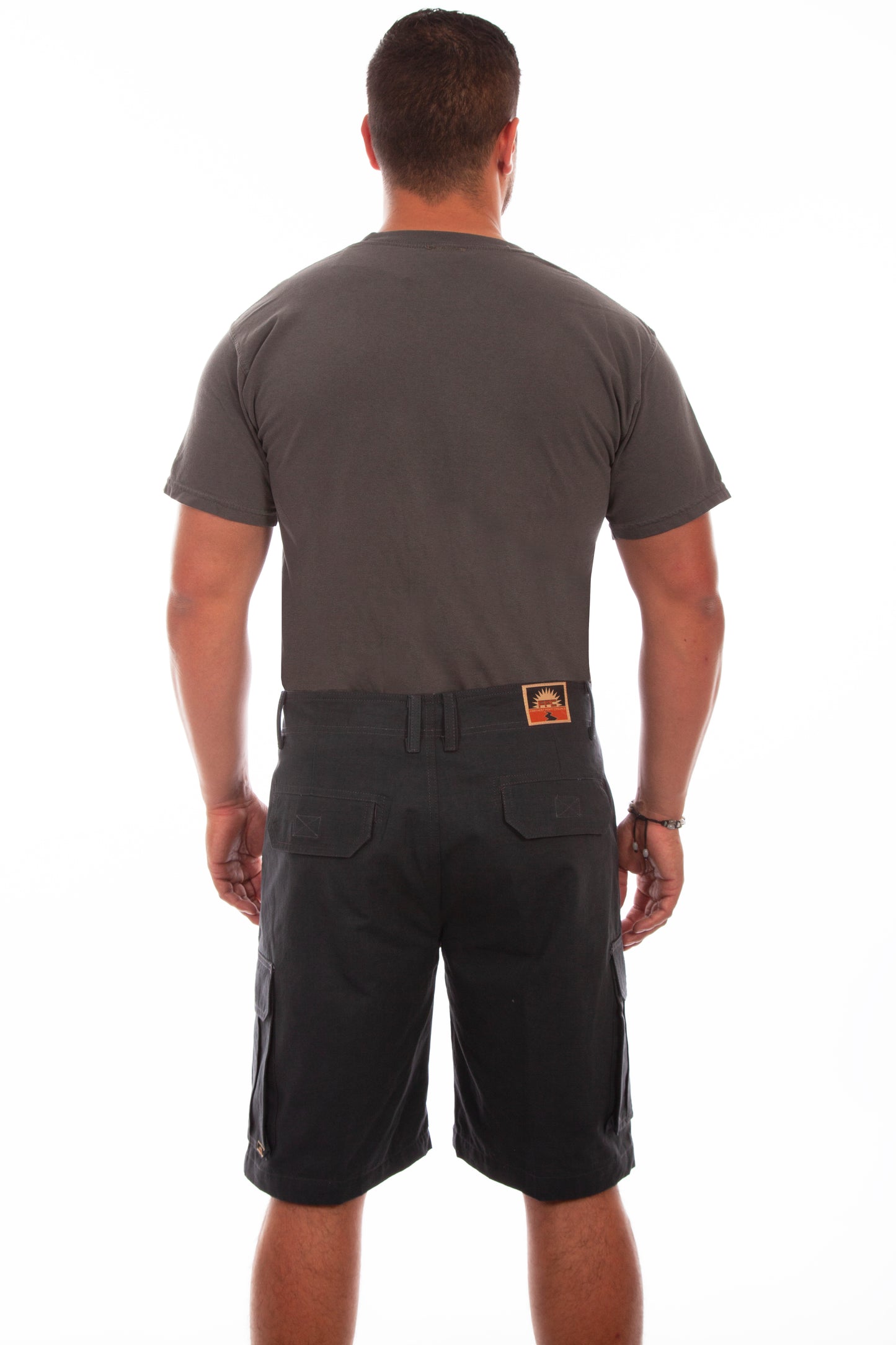 Scully Western Men's Trail Walk Cargo Shorts in Gun Metal
