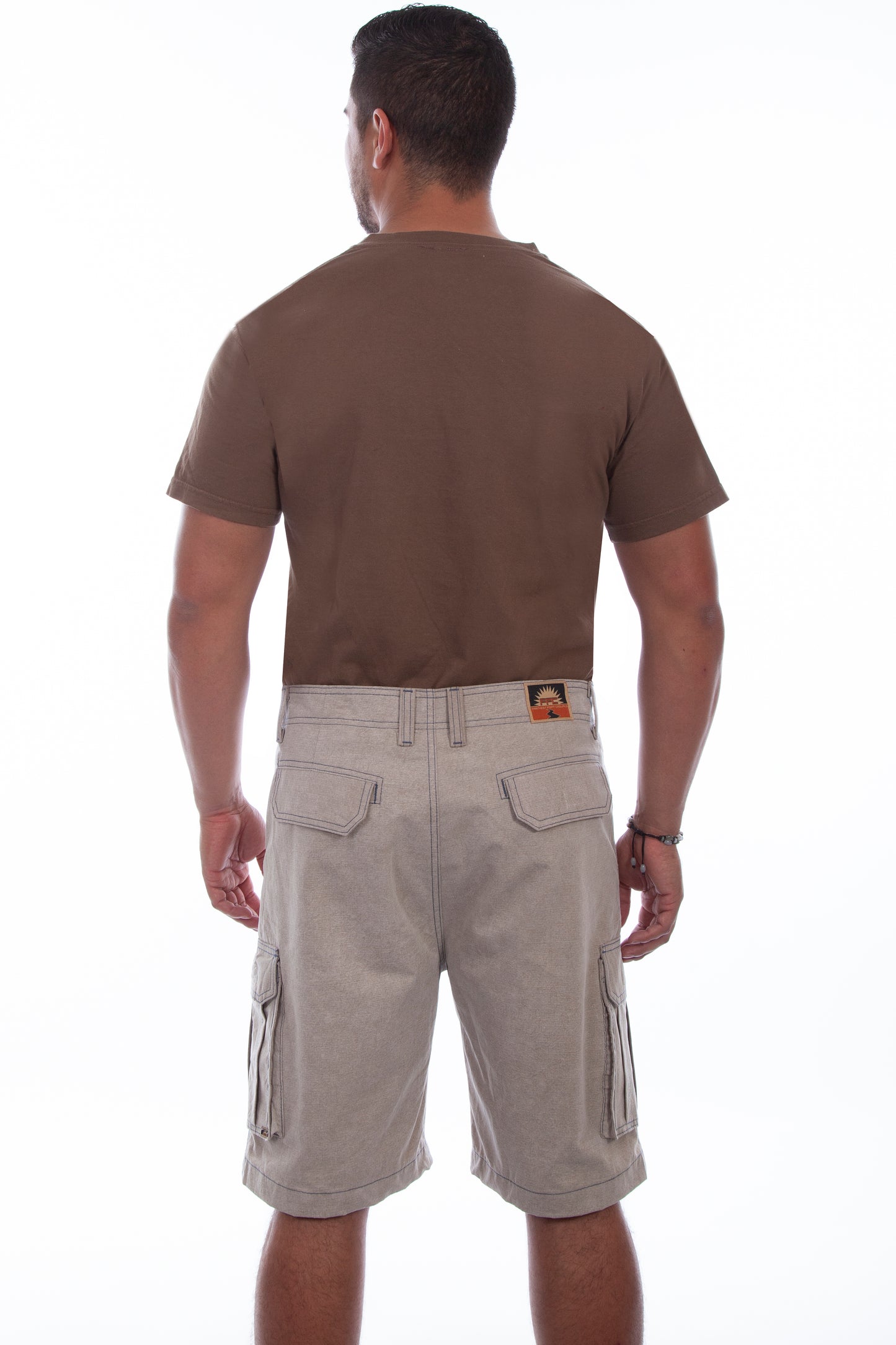 Scully Western Men's Trail Walk Cargo Utility Shorts in Stone