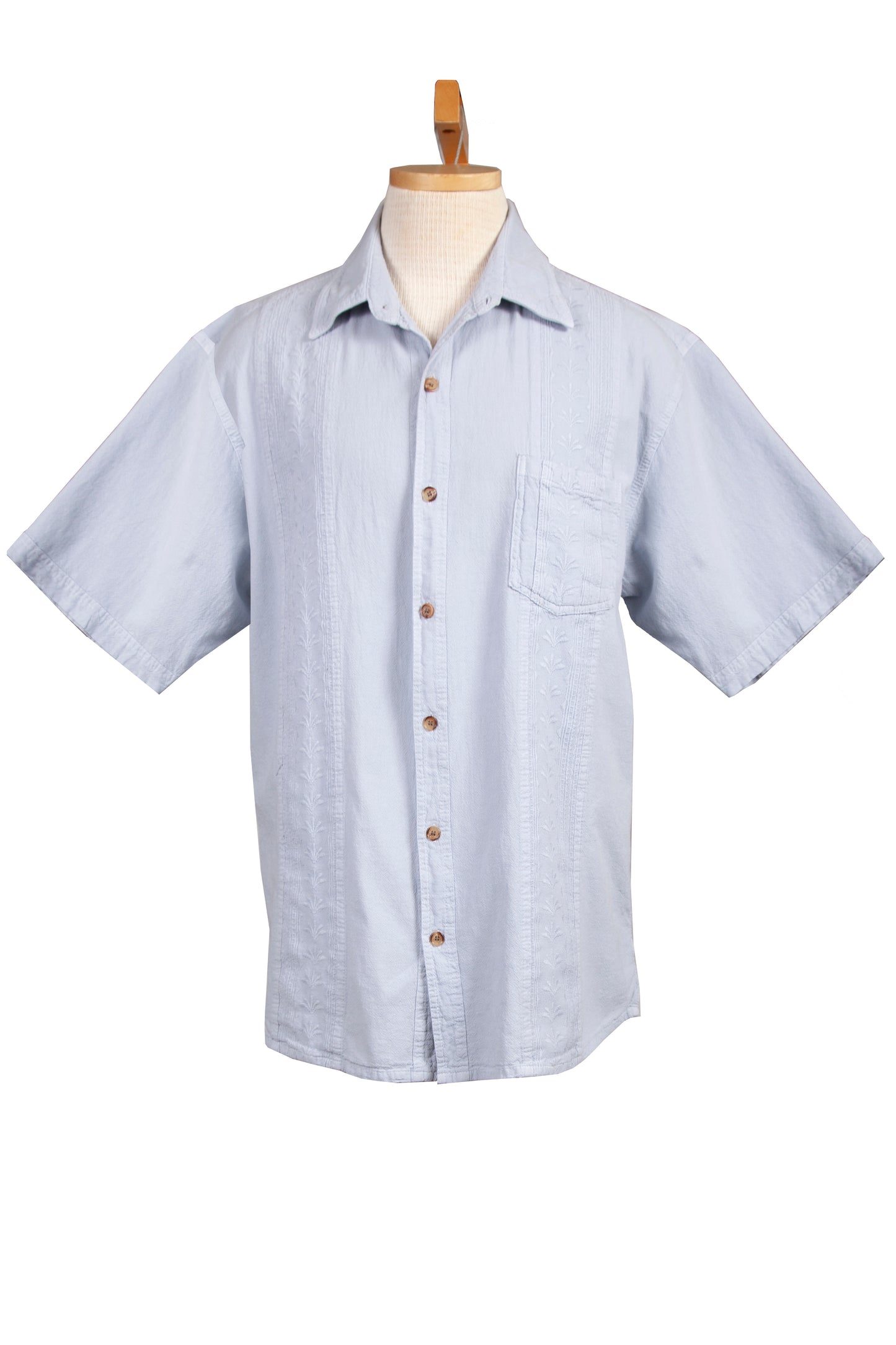 Scully Men's Cotton Short Sleeve Calypso Shirt in Ice Grey