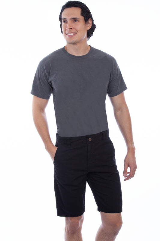 Scully Western Men's On Point Cotton Shorts in Gun Metal