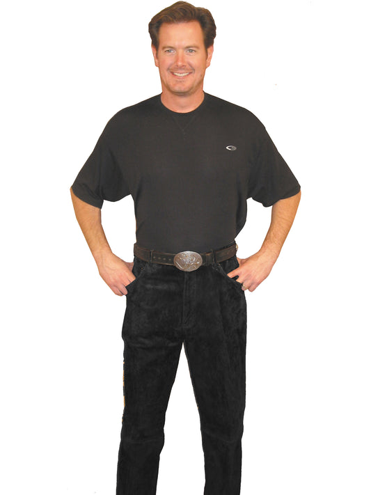 Scully Western Men's Washable Leather Jeans