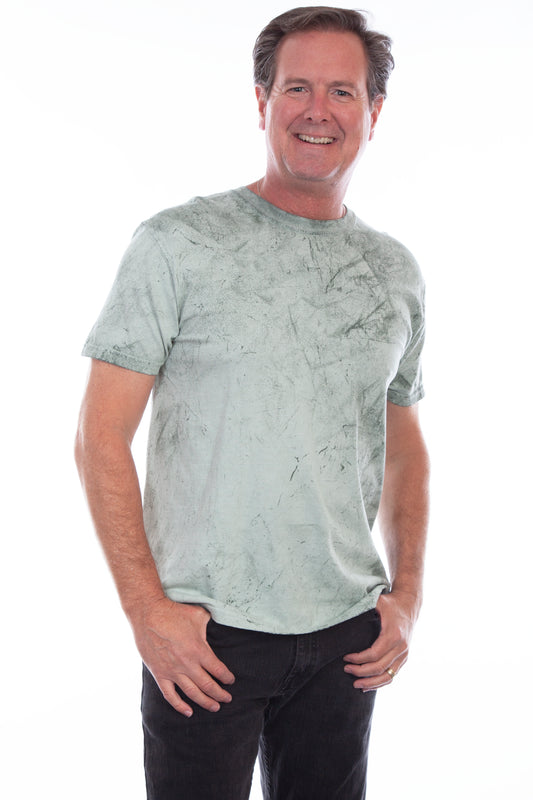 Scully Western Men's Ocean Mist Cotton T- Shirt in Green