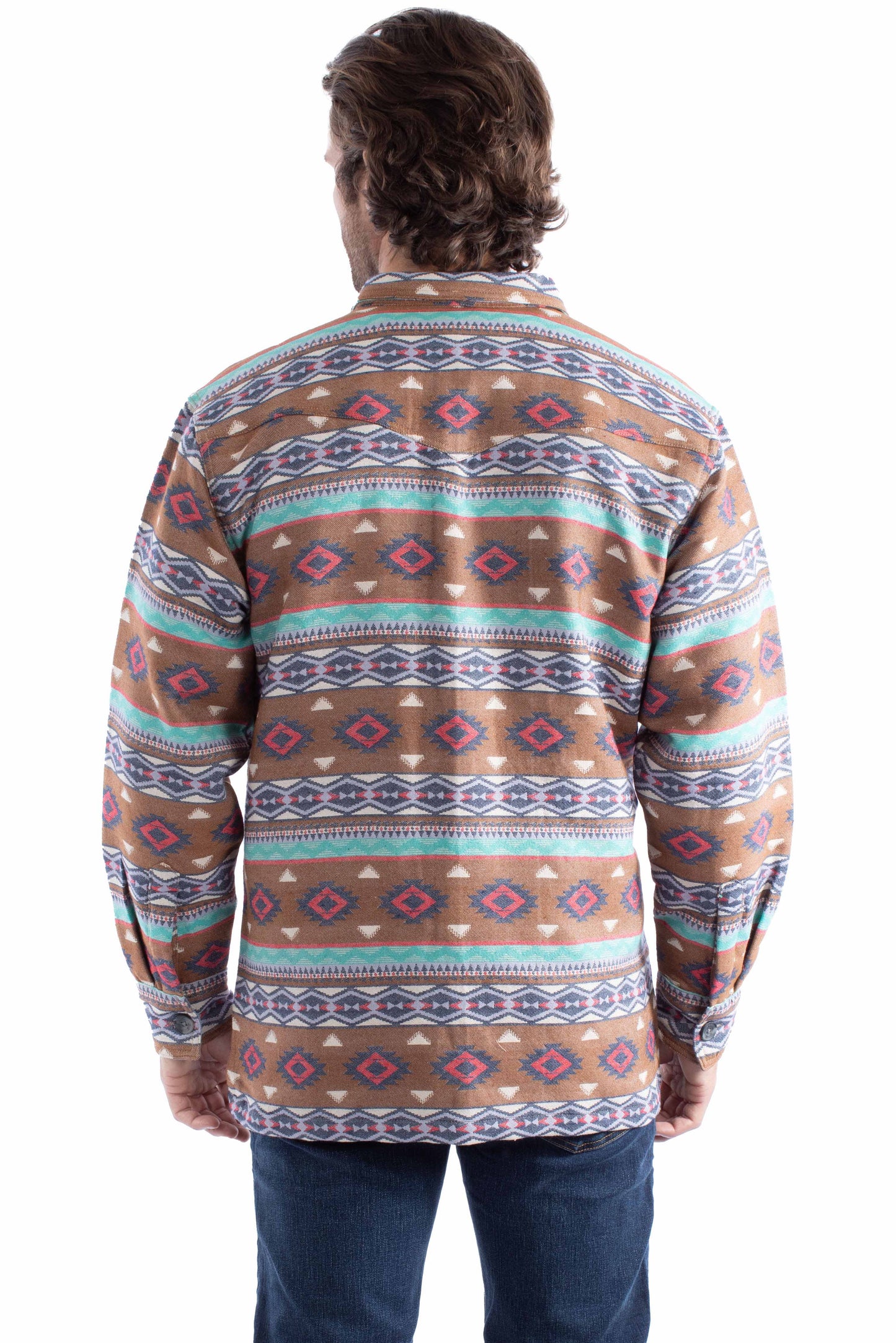 Scully Western Men's South Shirt Cotton Cotton Jacket in Brown