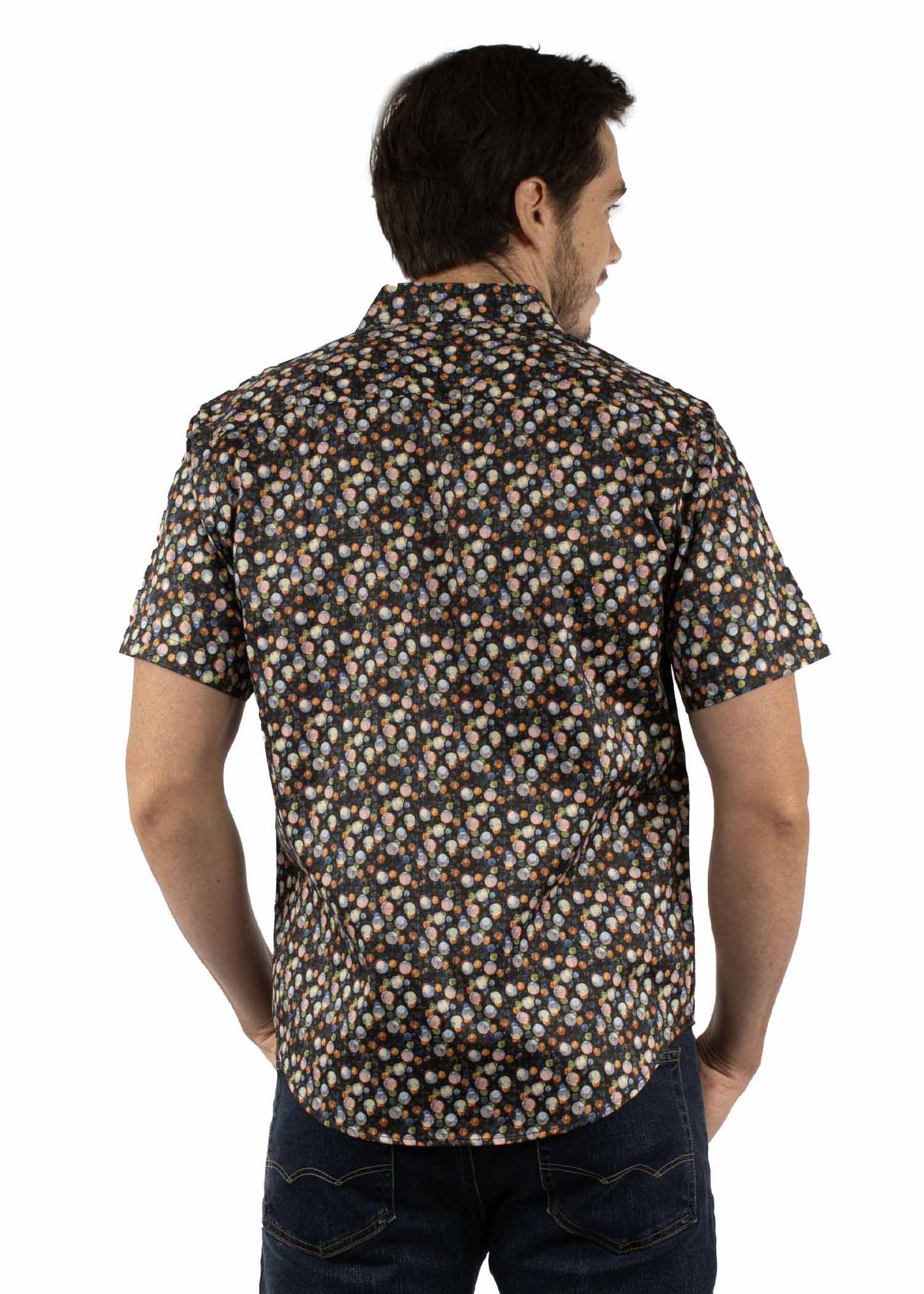 Scully Western Men's Short Sleeve Print Shirt in Multi Color
