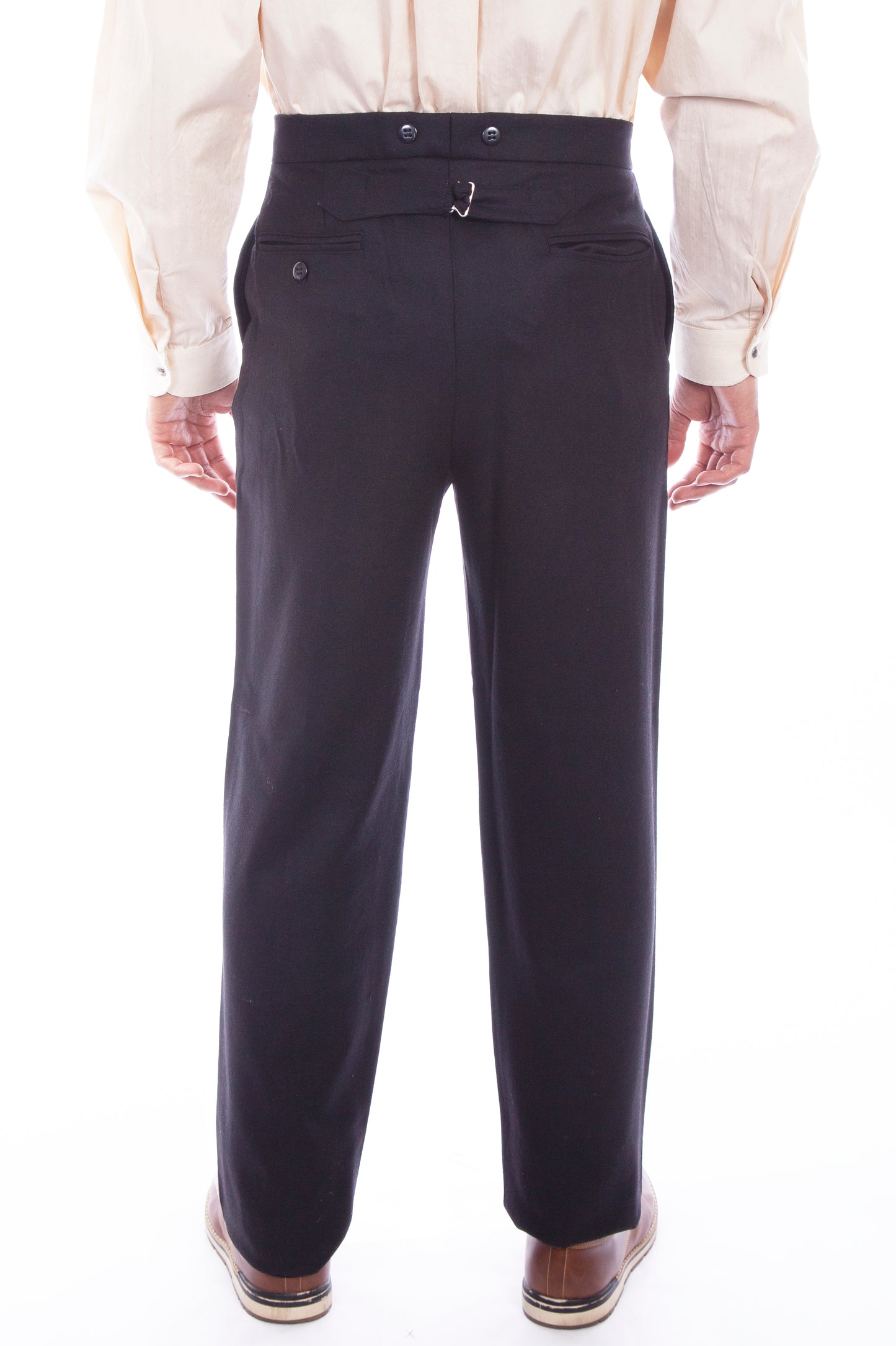 Scully Western Men's Wool Blend Dress Pants in Black