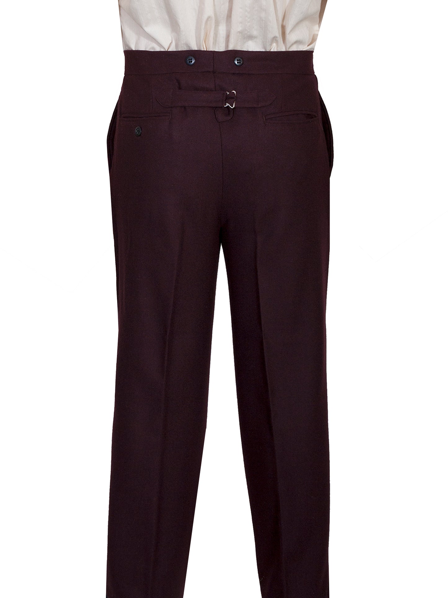 Scully Men's Wool Blend Gent Pant in Burgundy