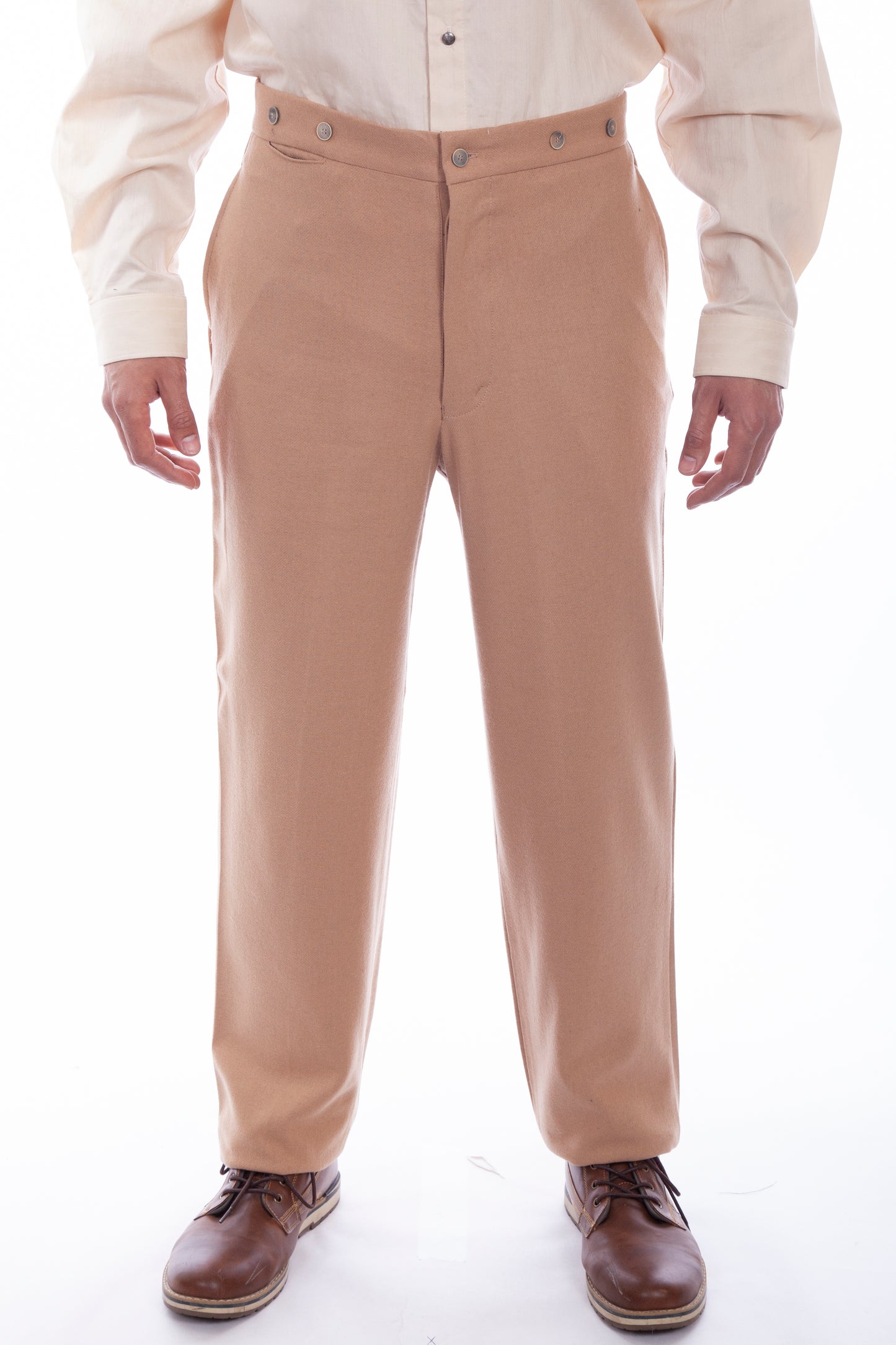 Scully Western Men's Old West Dress Button Pants in Tan