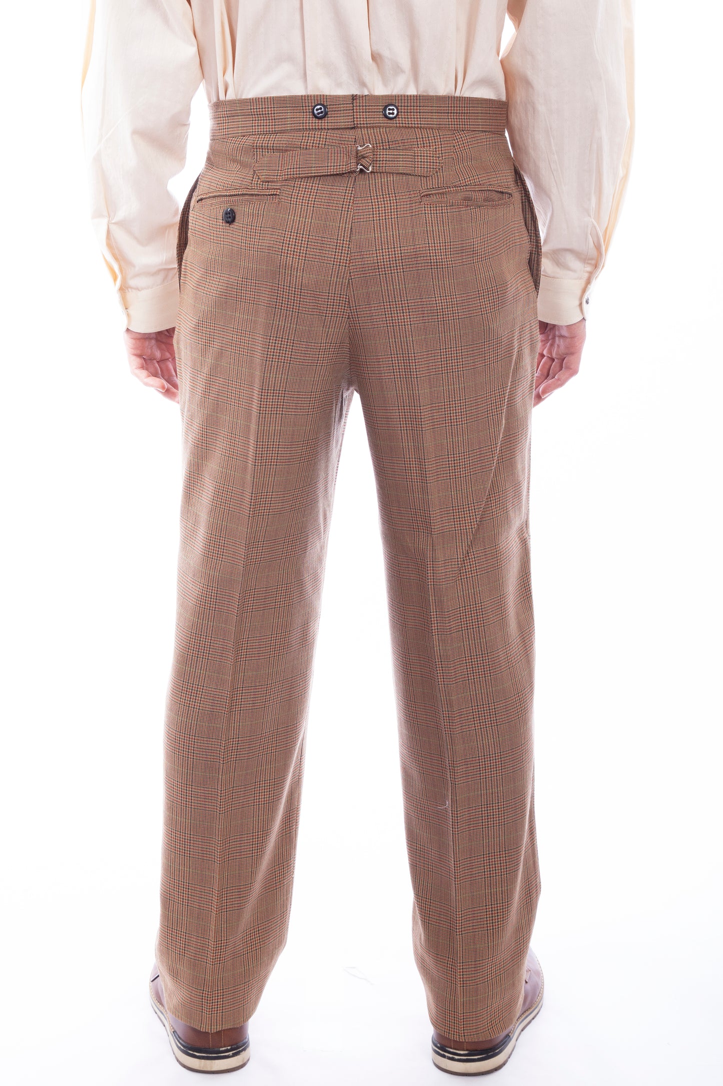 Scully Men's Plaide Gent Pant in Tan