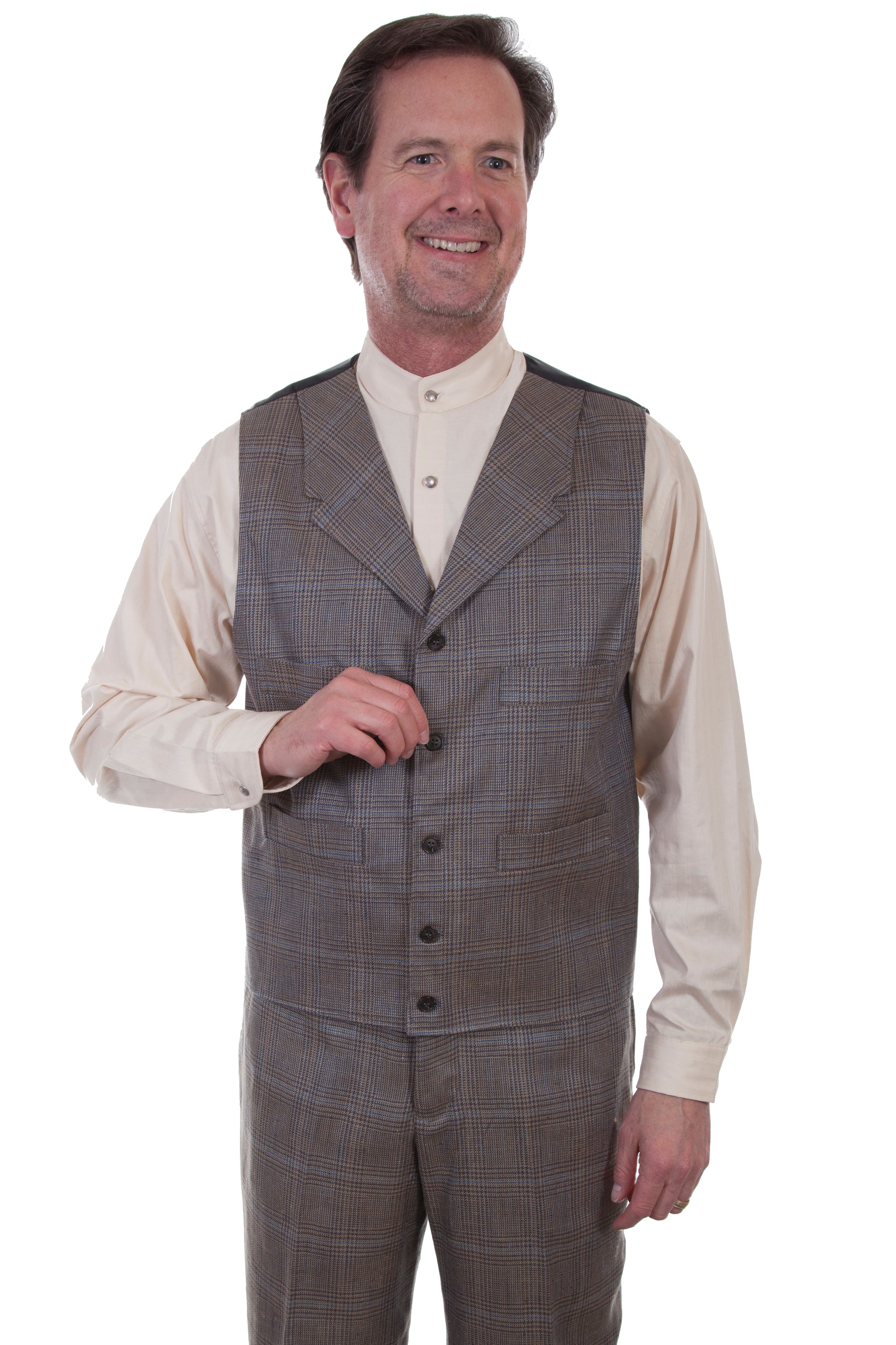 Scully Western Men's Plaid Vest in Multi Colors