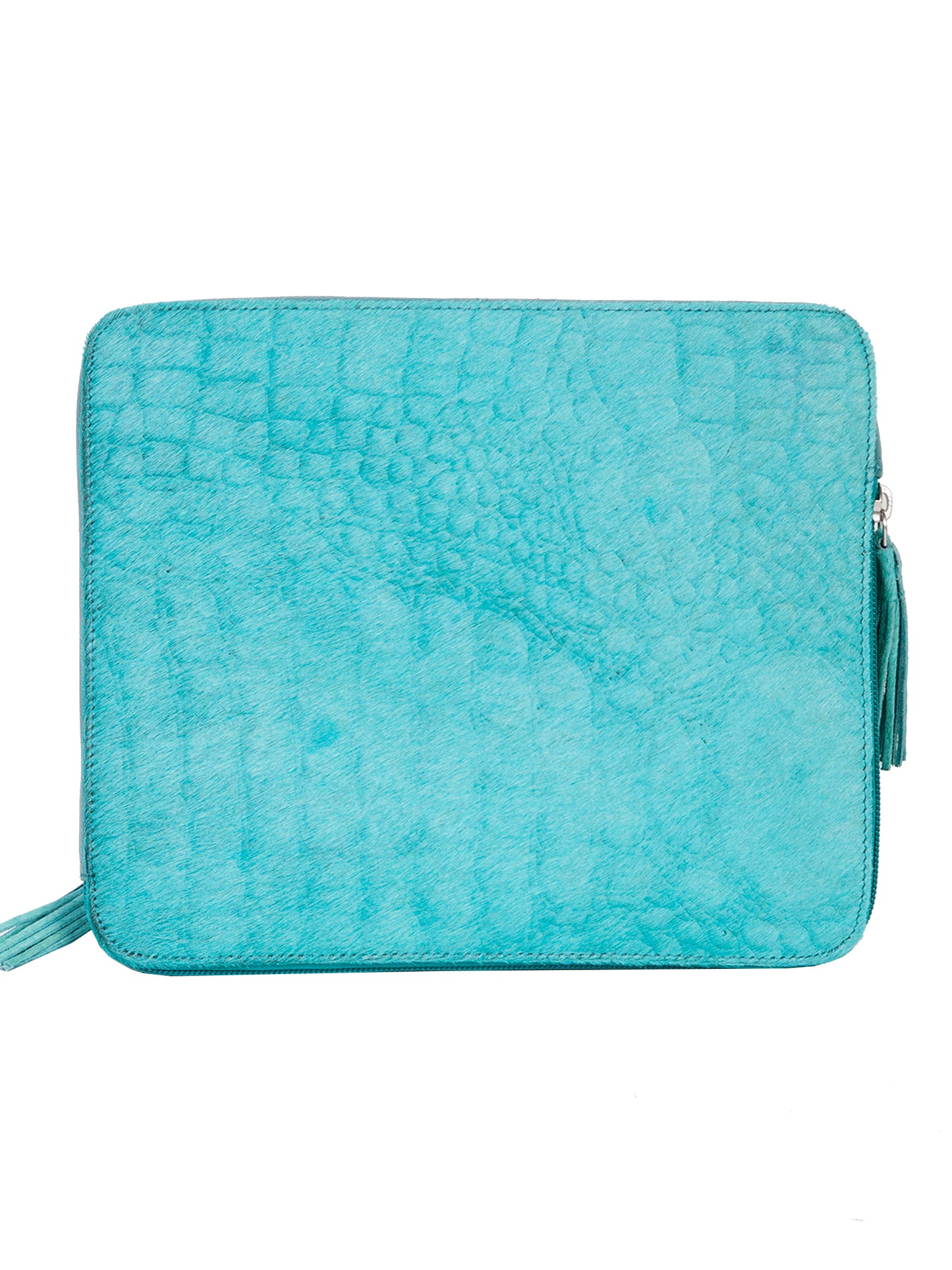 Scully Leather Turquoise Tablet Sleeve in Blue