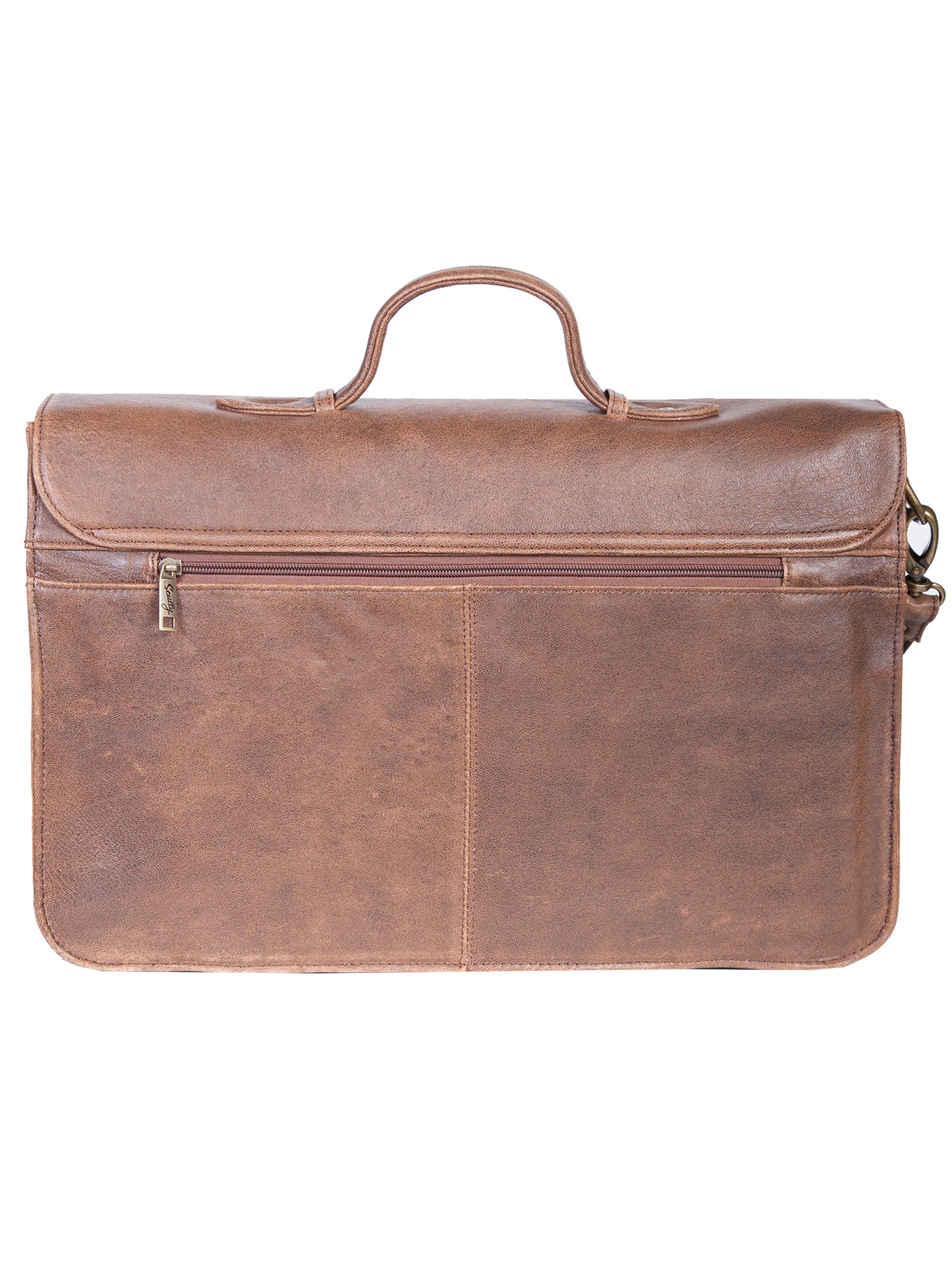 Scully Men's Classic School Bag in Antique Walnut Brown