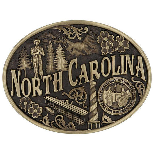 Montana Silversmiths North Carolina State Heritage Attitude Buckle