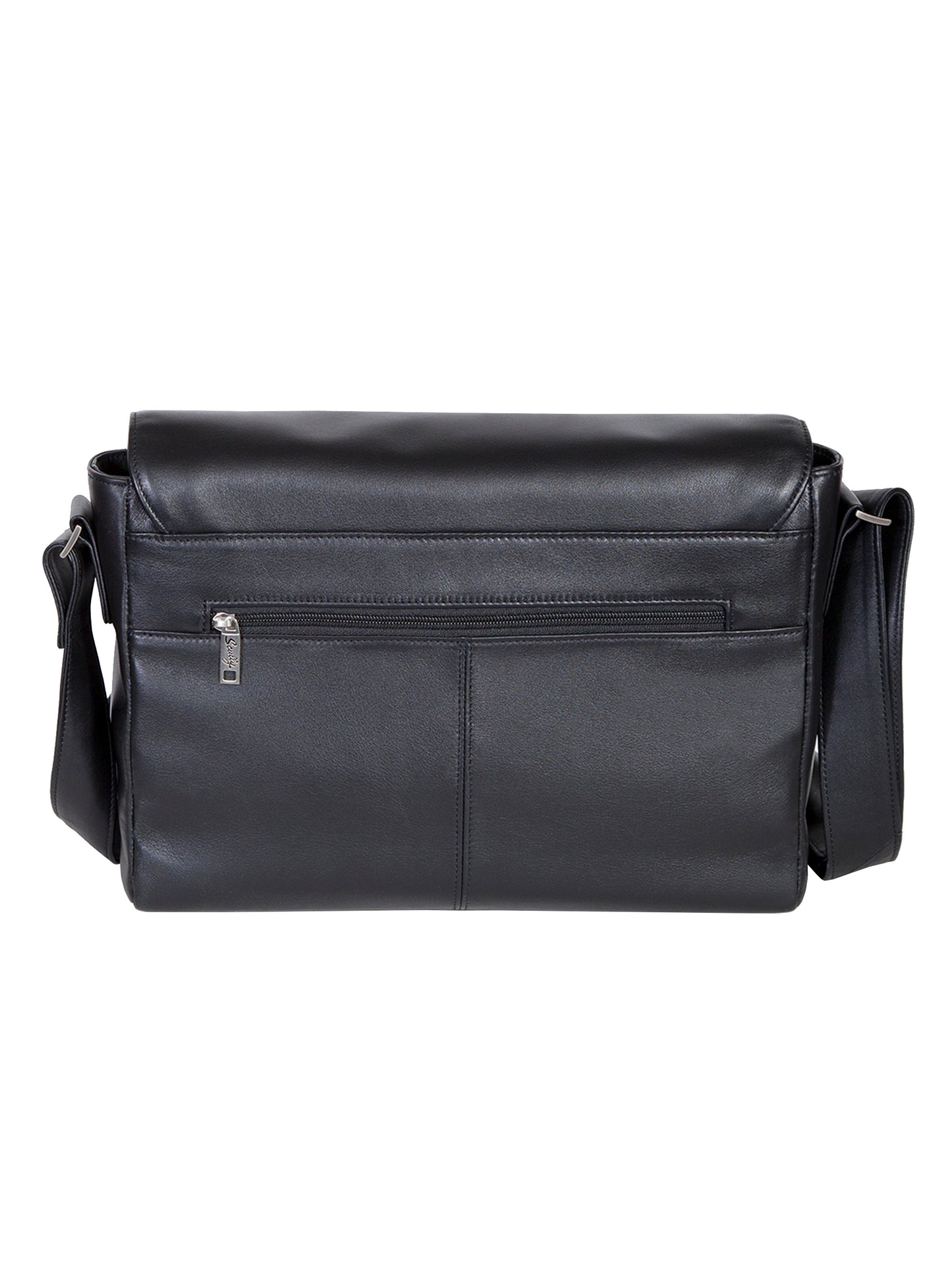 Scully Women's Leather Messenger Bag in Black