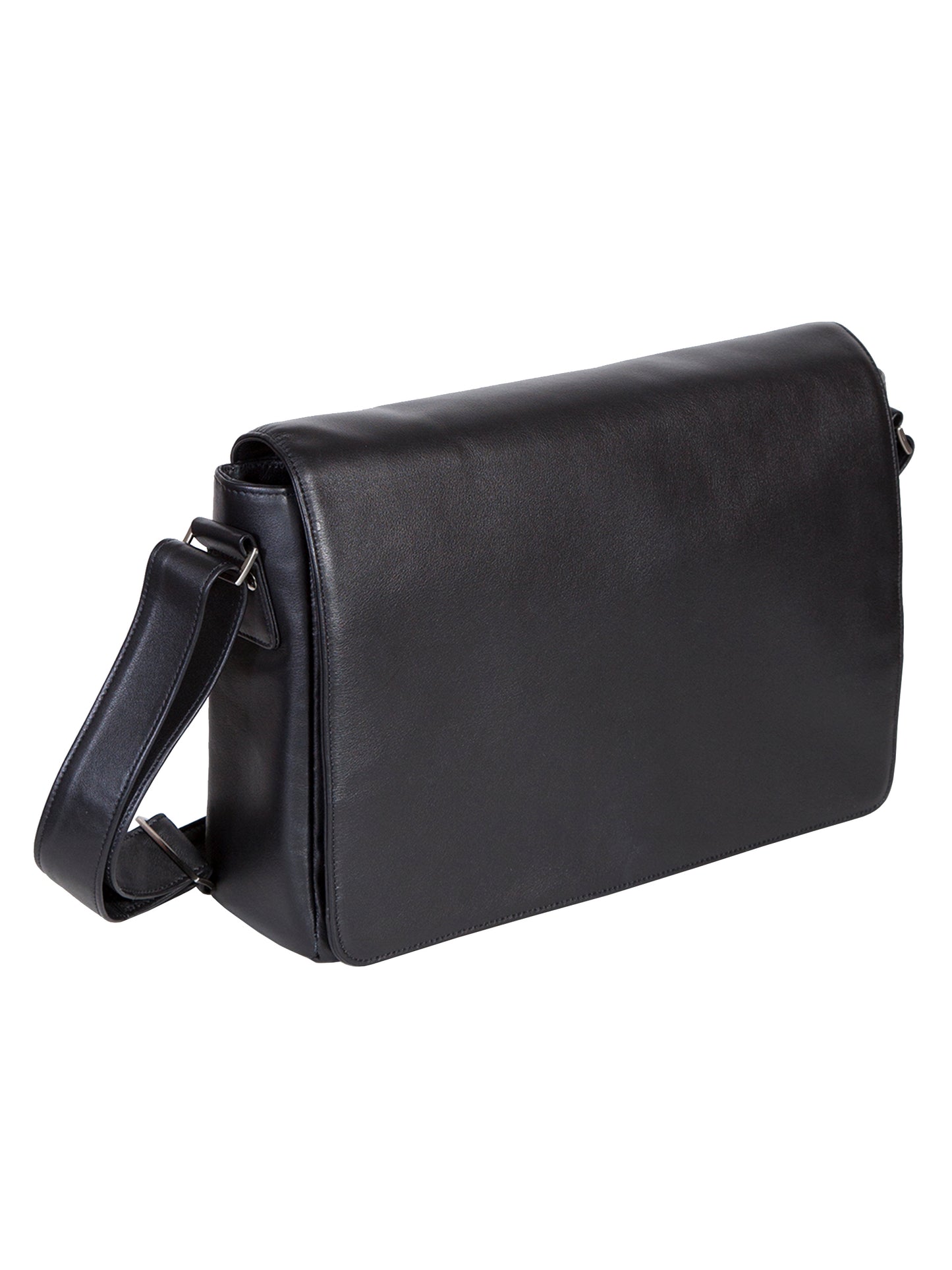 Scully Women's Leather Messenger Bag in Black