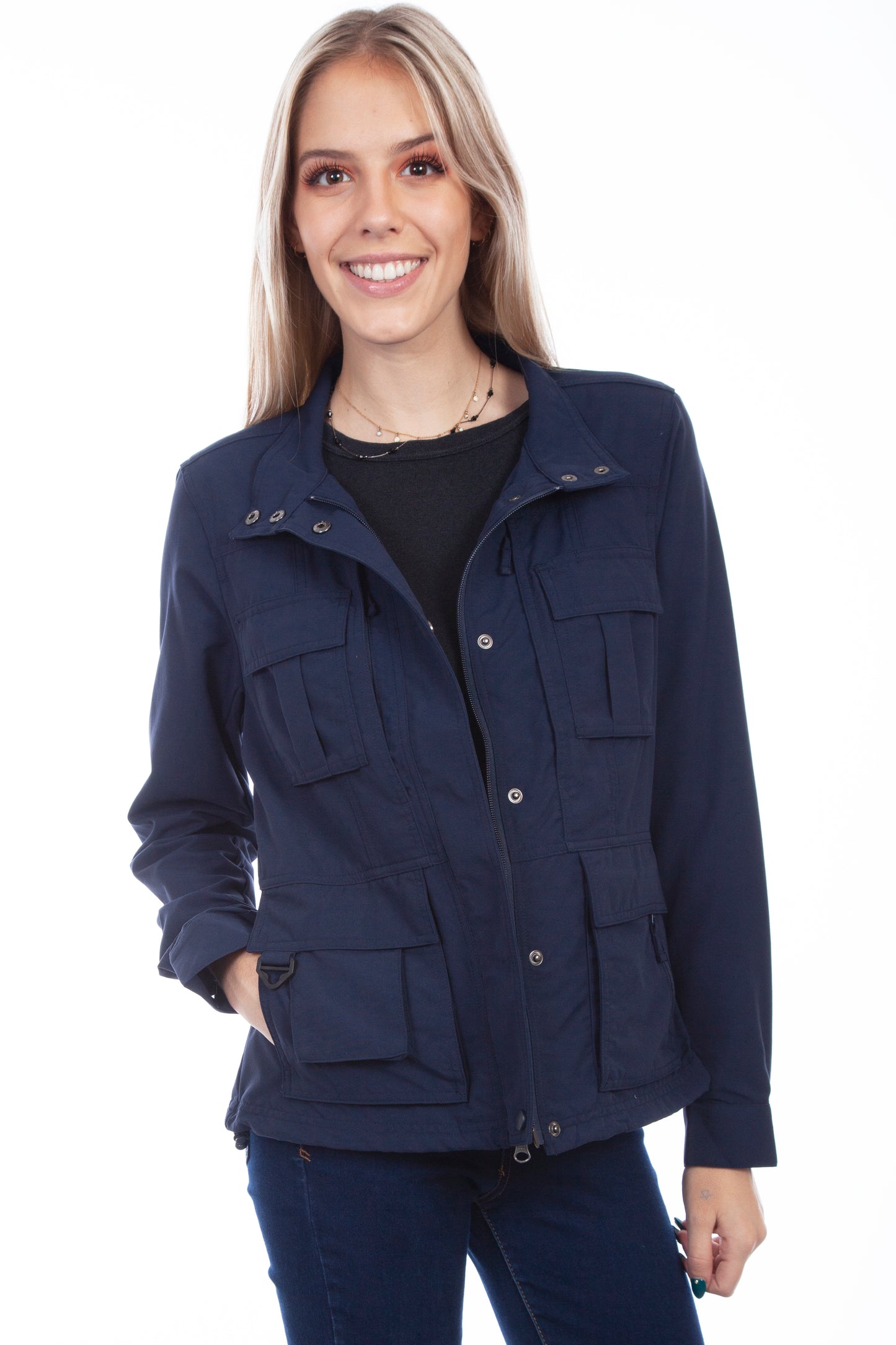Scully Western Women's Nylon Multi Pocket Jacket in Midnight Sky
