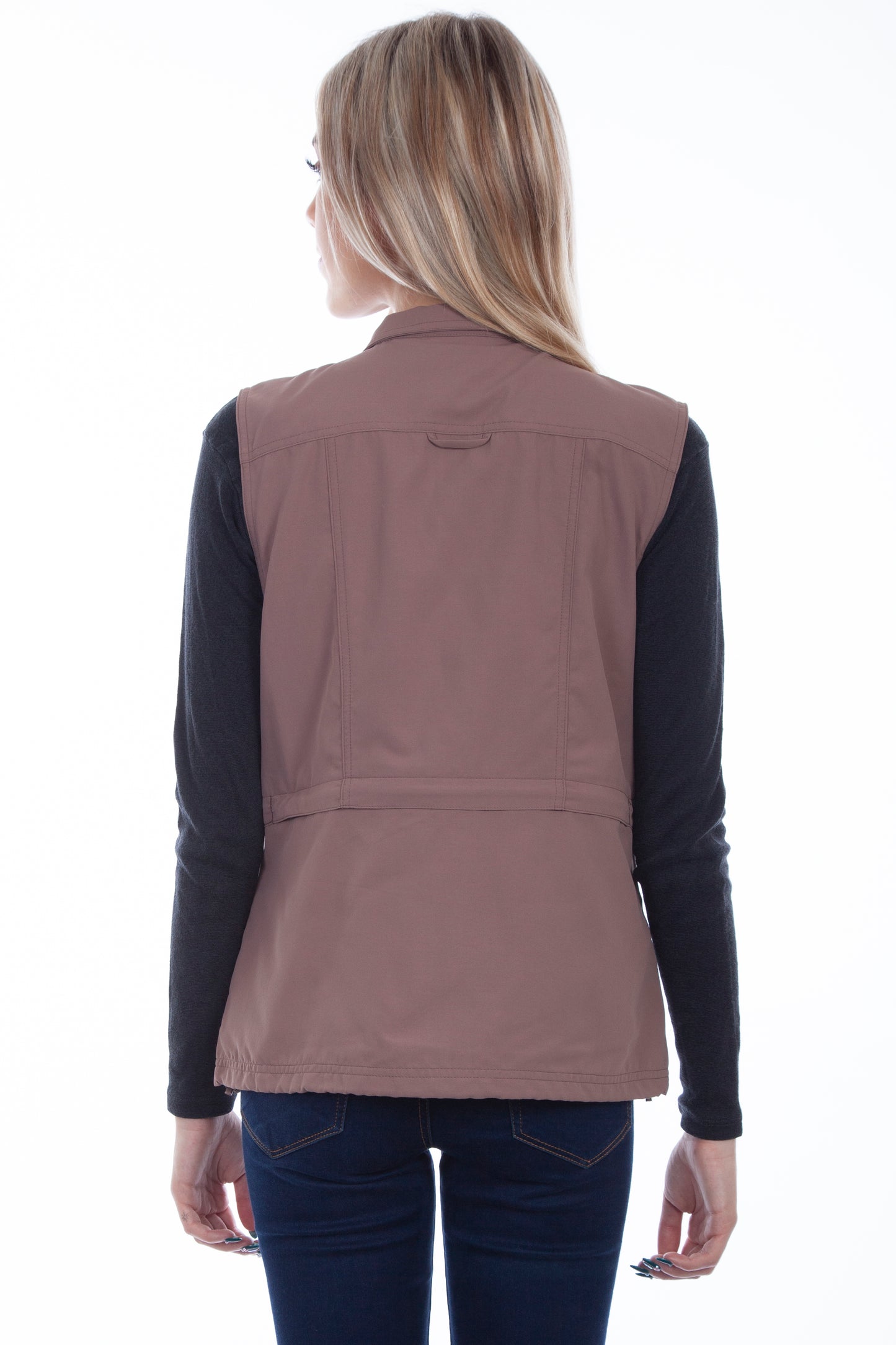Scully Western Women's Multi Pocket Nylon Vest in Toffee
