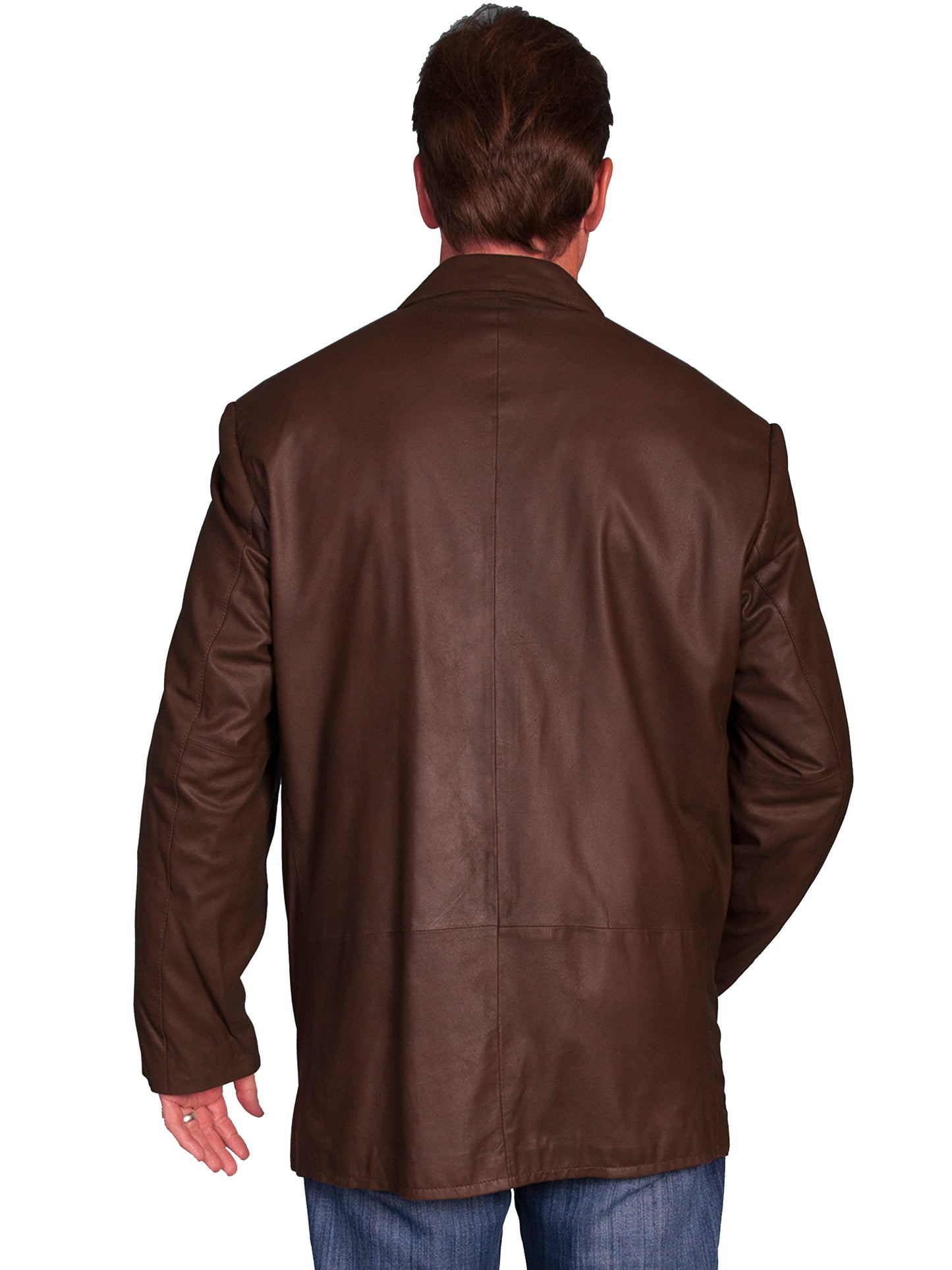Scully Men's Leather Blazer in Olive