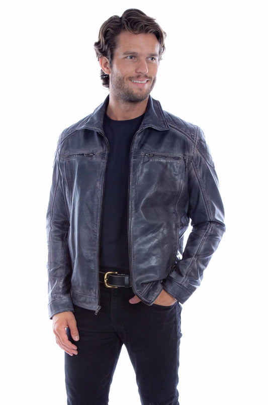 Scully Western Men's Zip Front Weaved Lined Gray Jacket in Grey