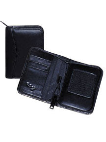 Scully Men's Leather Zip Pda Case Soft Plonge Business Accessory in Black