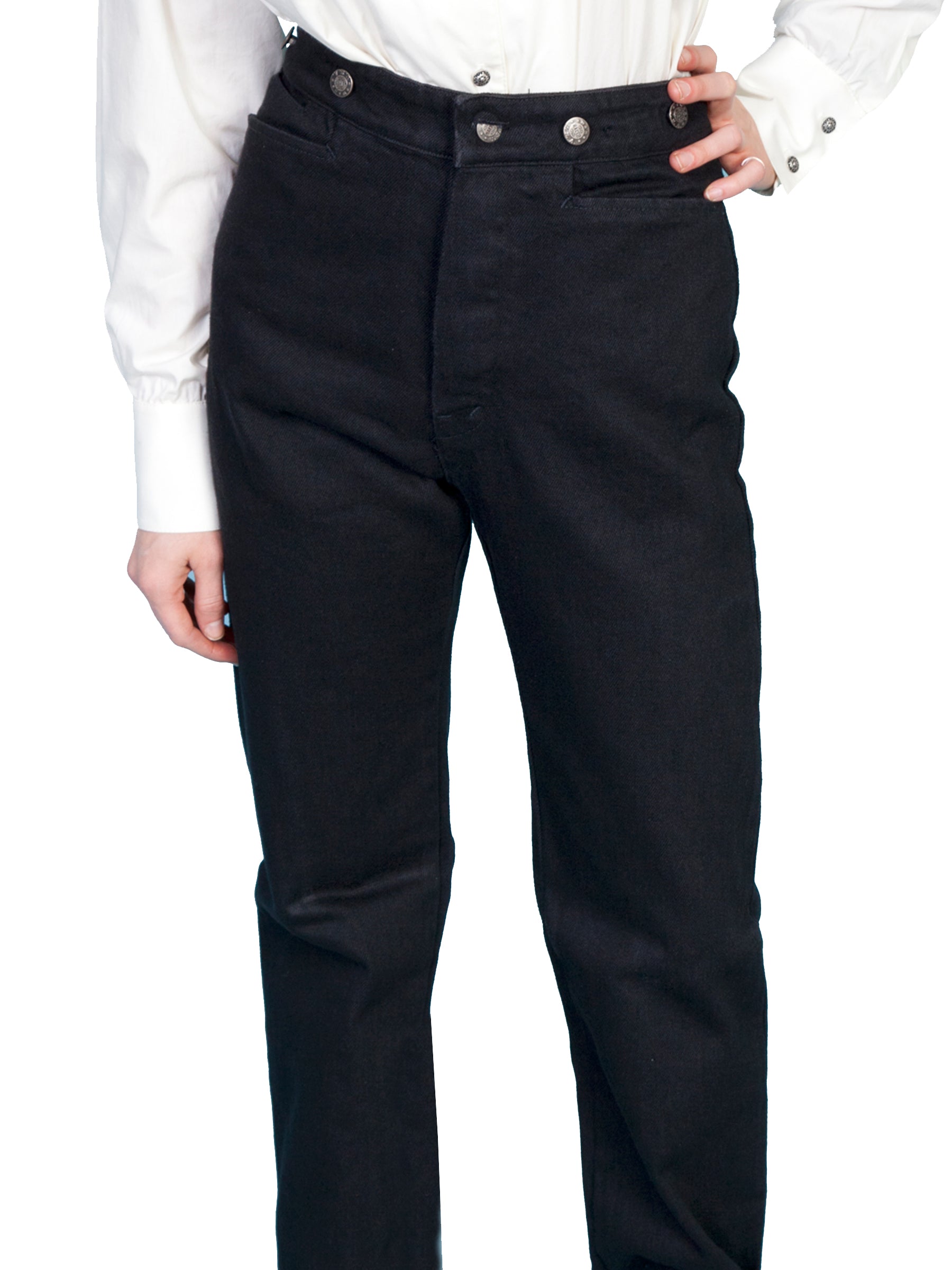 Scully Women's Wahmaker Old West Canvas Pants in Black