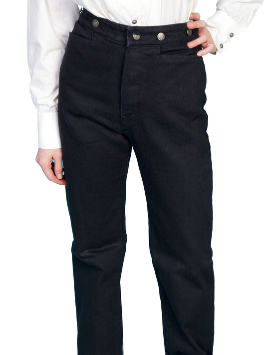 Scully Women's Wahmaker Old West Canvas Pants in Black