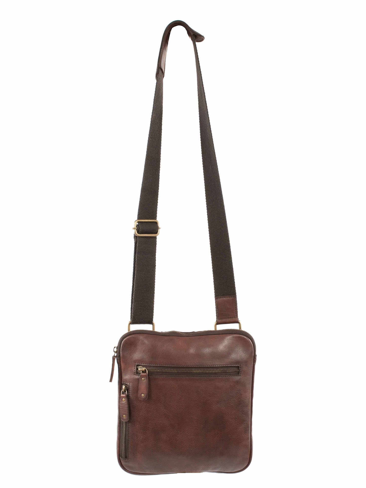 Scully Leather Shoulder Travel Tote in Chocolate