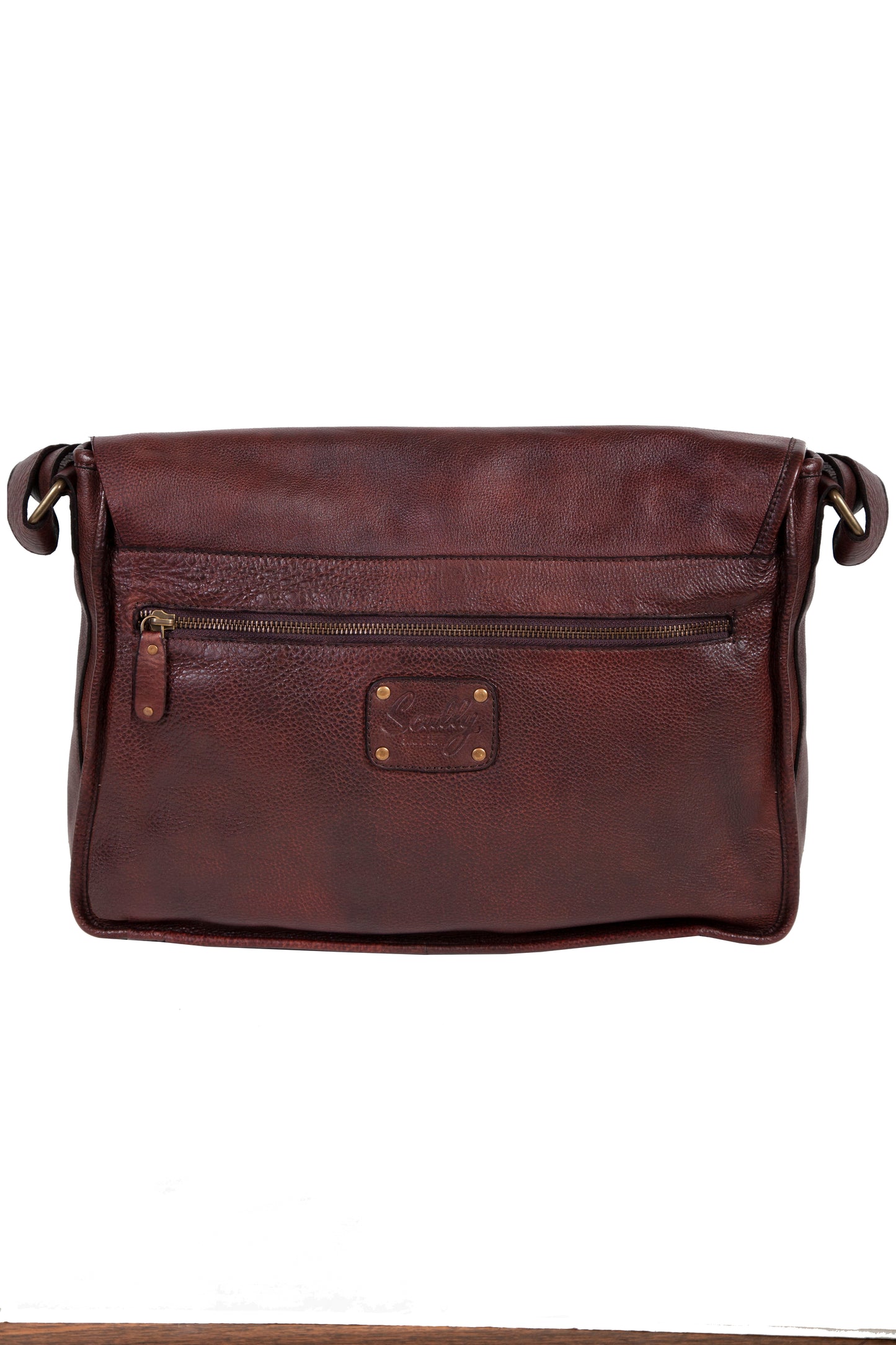 Scully Men's Messenger Brief Bag in Chocolate