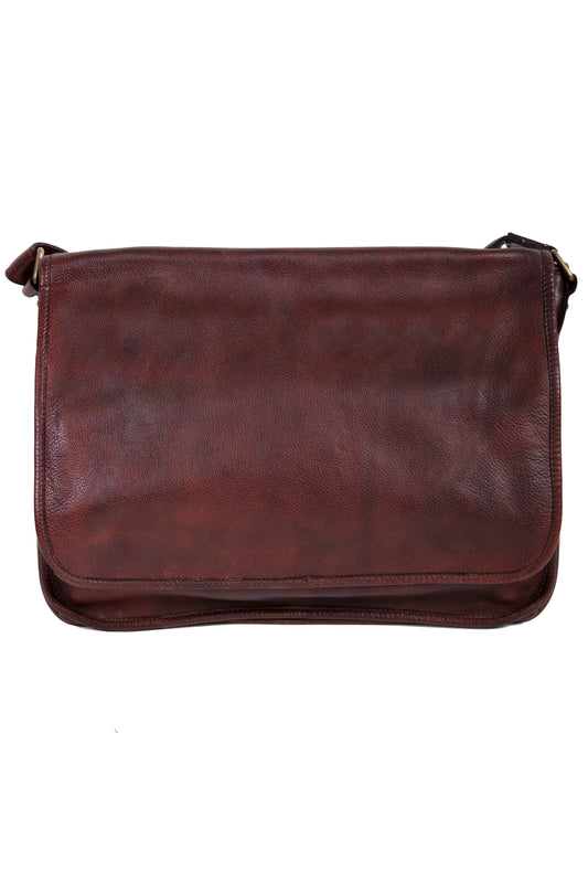 Scully Men's Messenger Brief Bag in Chocolate