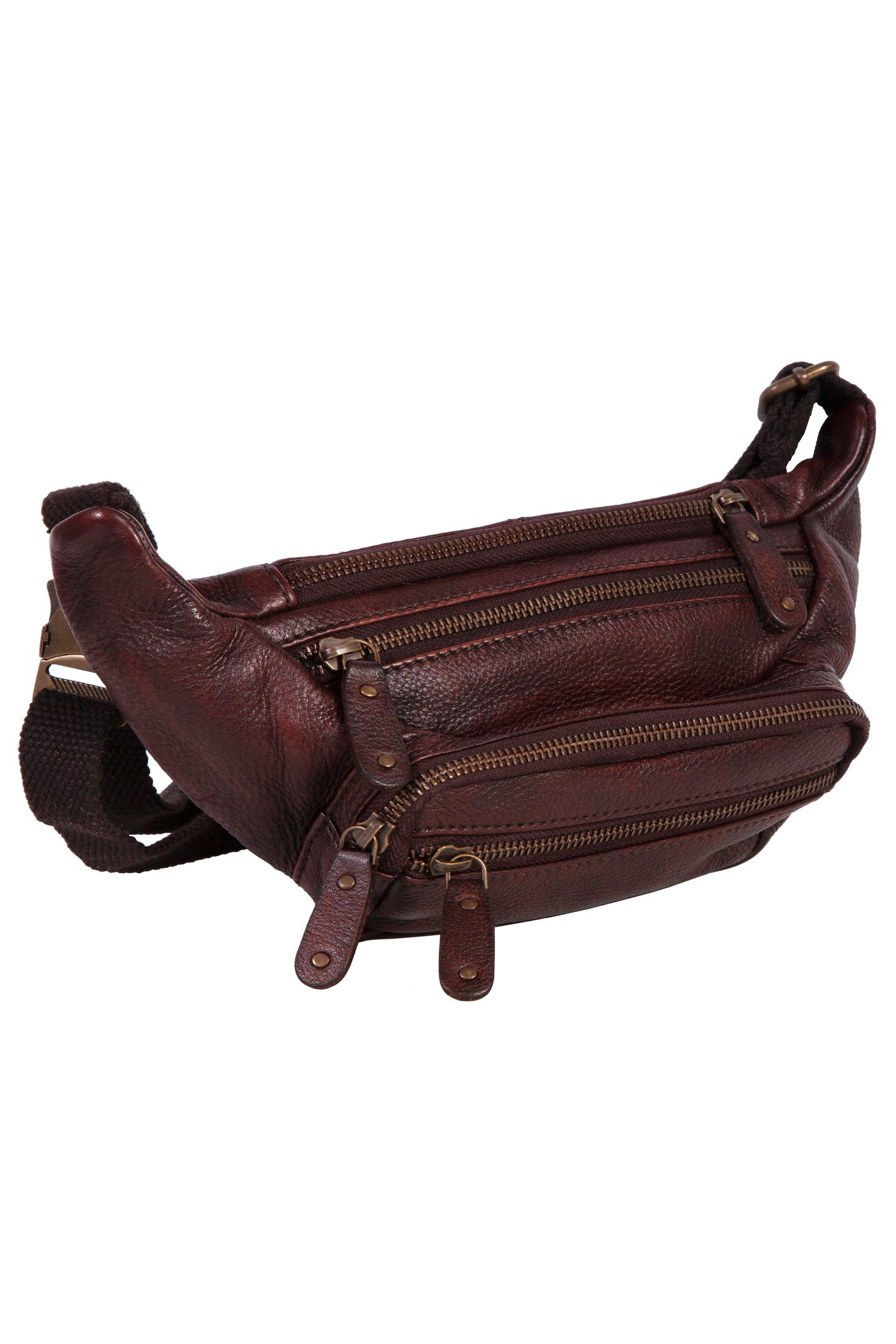 Scully Leather Waist Pouch in Chocolate
