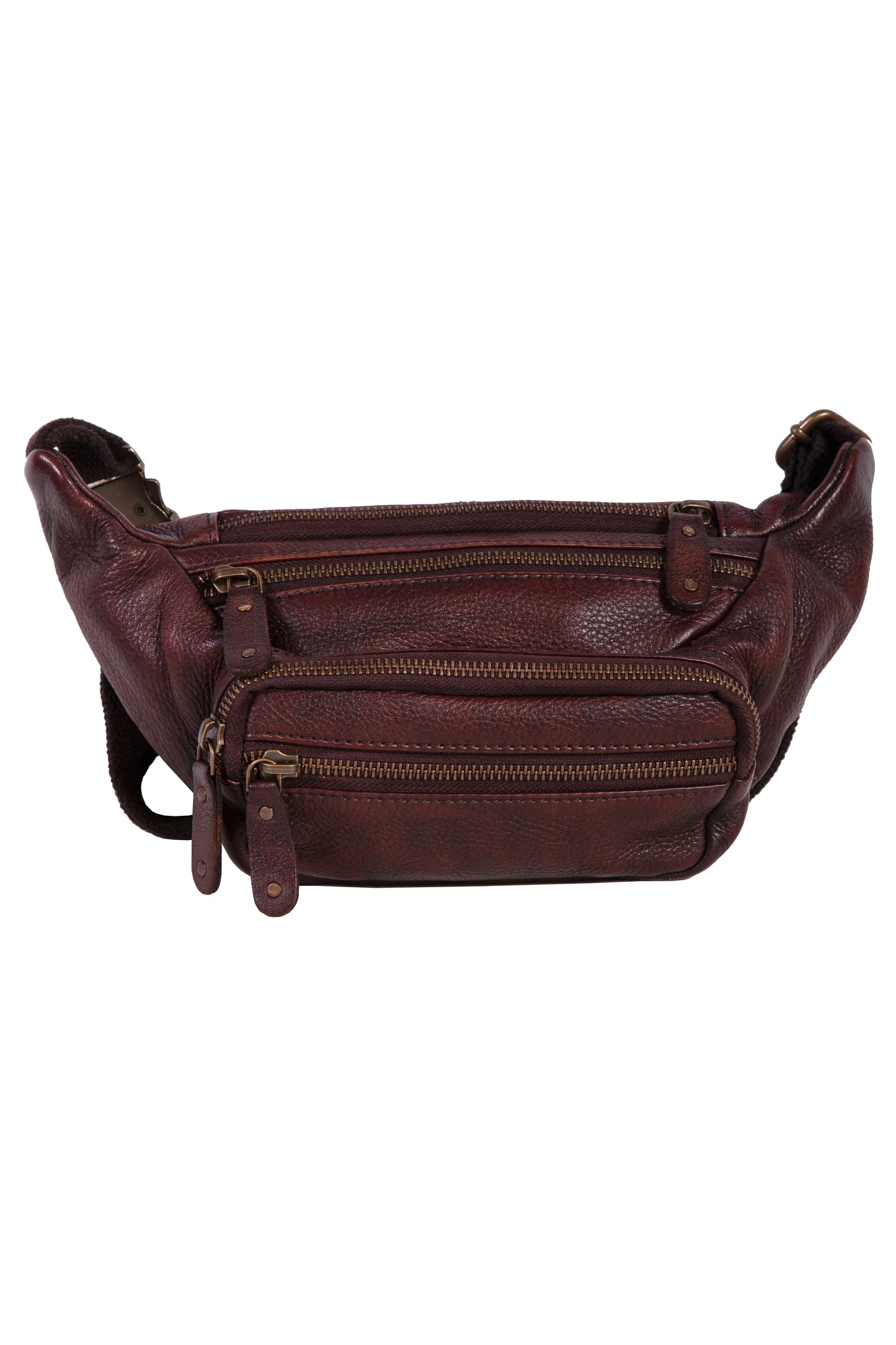 Scully Leather Waist Pouch in Chocolate