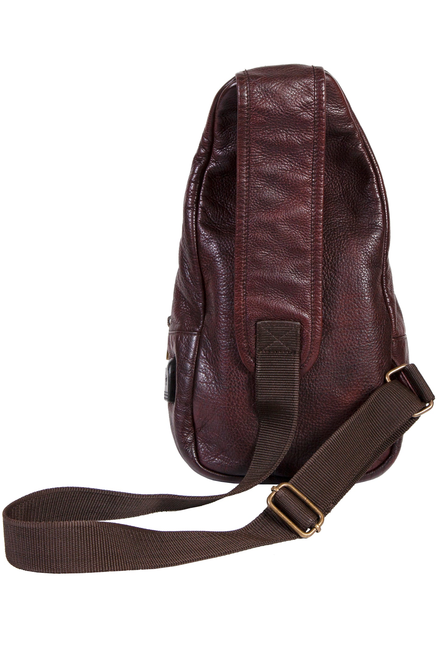 Scully Vintage Goat Washed Leather Sling Tablet Shoulder Brown Bag in Chocolate