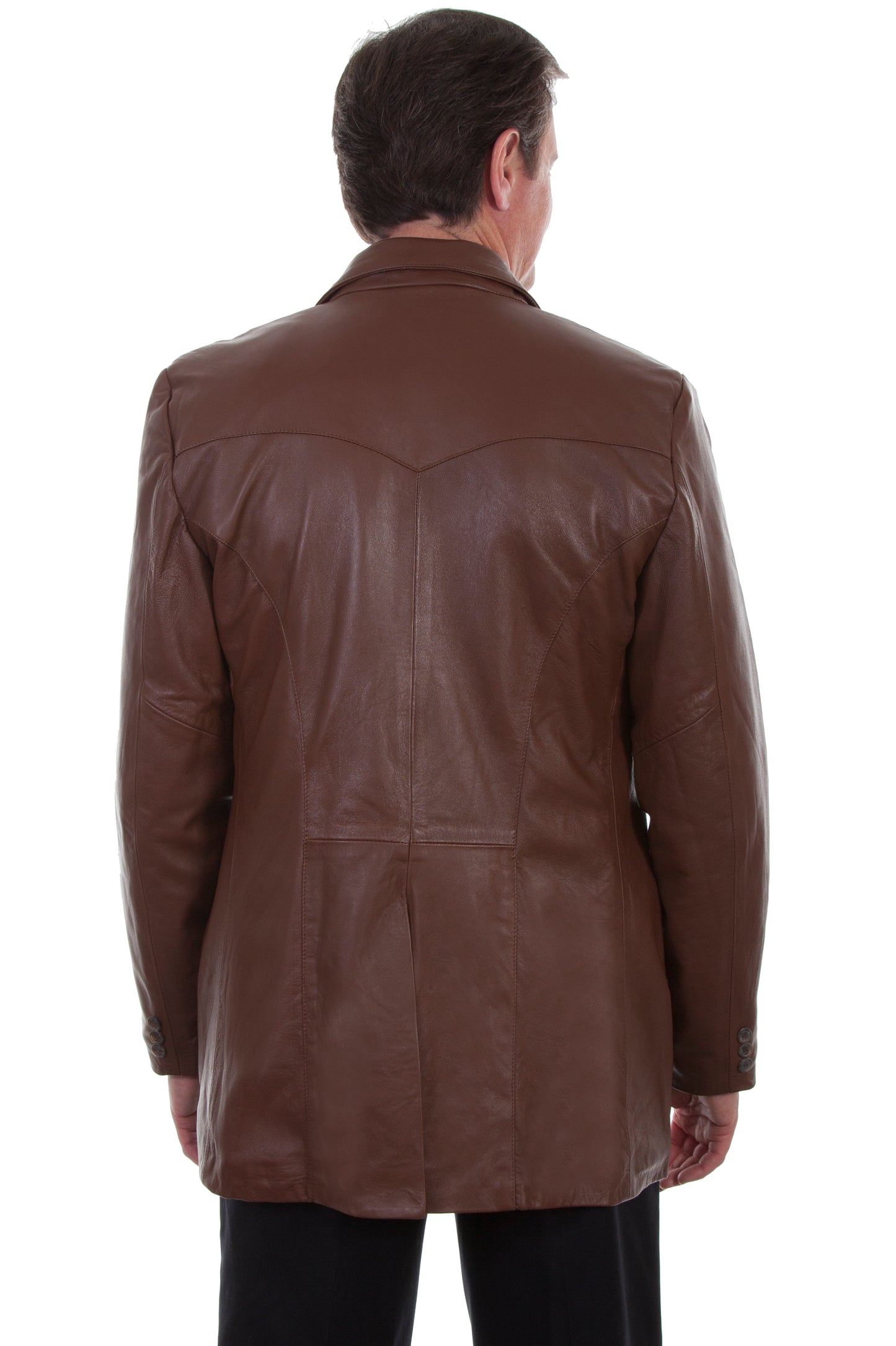 Scully Western Men's Blazer Caiman Inlays Button Jacket in Tobacco