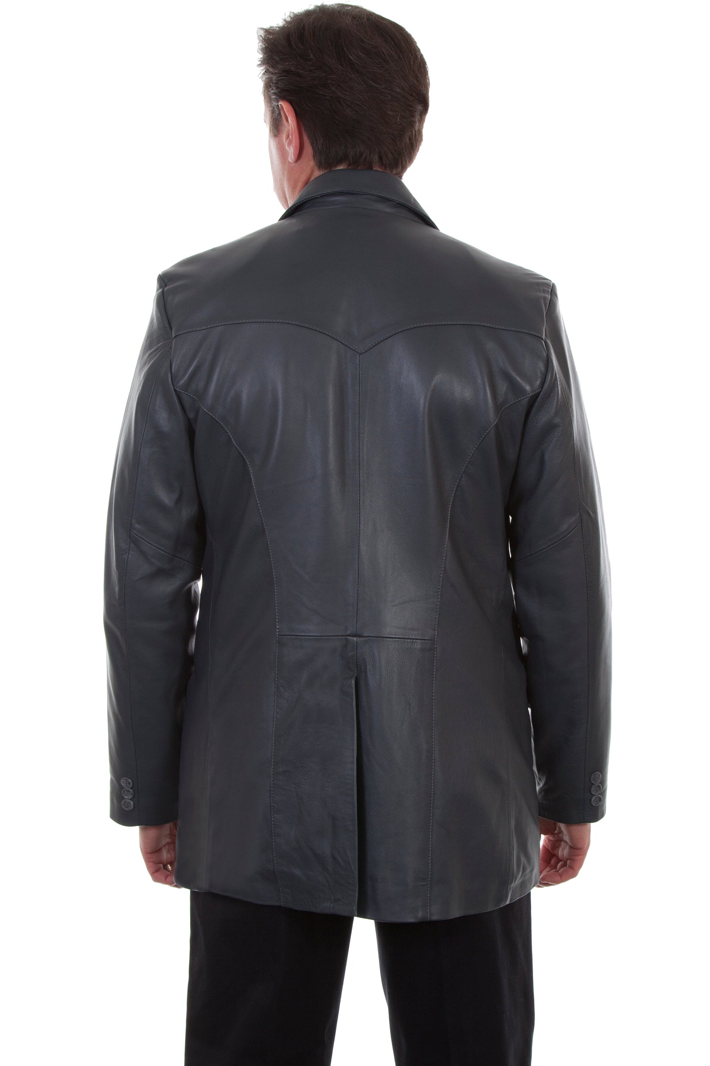 Scully Western Men's Blazer Caiman Inlays Button Jacket in Grey