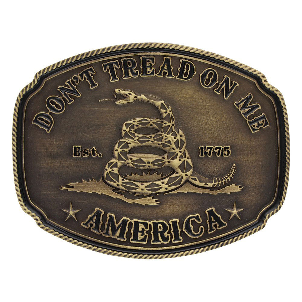 Montana Silversmiths American Gadsden Don'T Tread On Me Heritage Attitude Buckle