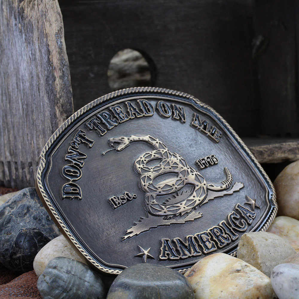 Montana Silversmiths American Gadsden Don'T Tread On Me Heritage Attitude Buckle