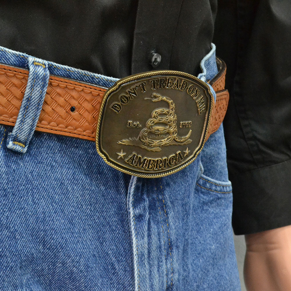 Montana Silversmiths American Gadsden Don'T Tread On Me Heritage Attitude Buckle