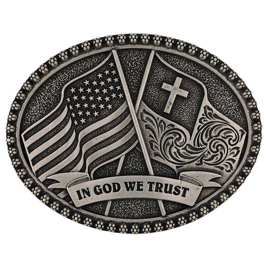 Montana Silversmiths We Trust Attitude Buckle
