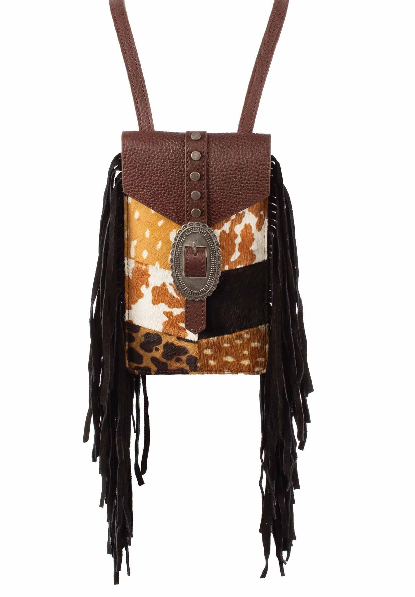 Scully Women's Patchwork Crossbody Bag in Brown