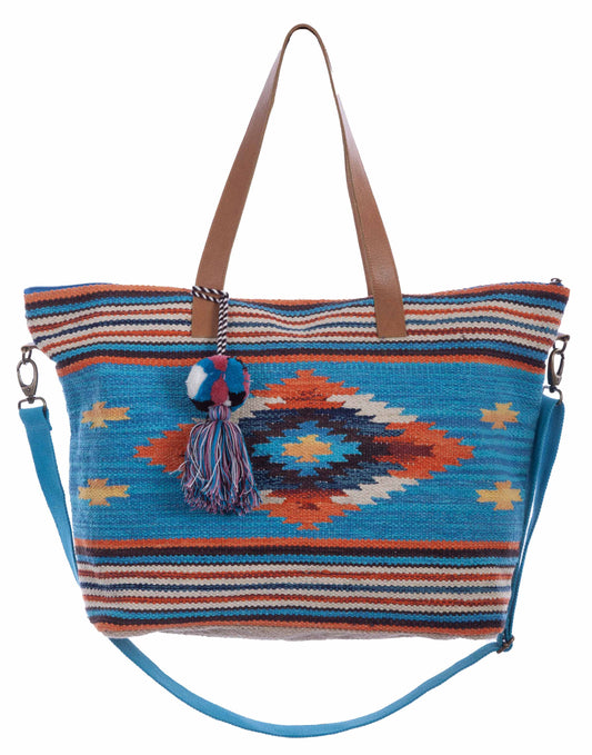 Scully Western Women's Aztec Shoulder Zip Closure Multi Color Handbag