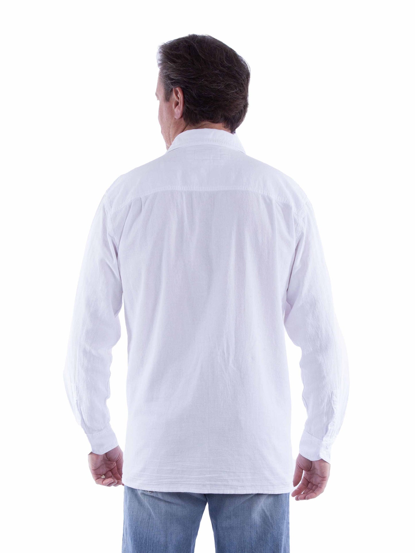 Scully Cantina Men's Embroidered Shirt in White