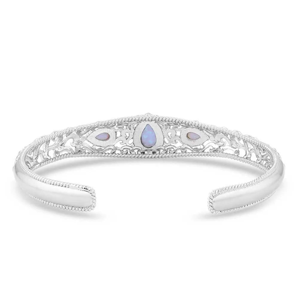 Montana Silversmiths Crystal Pools Silver Cuff Bracelet