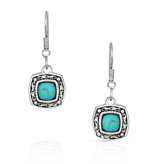 Montana Silversmiths Blue Earth Turquoise Drop Earrings