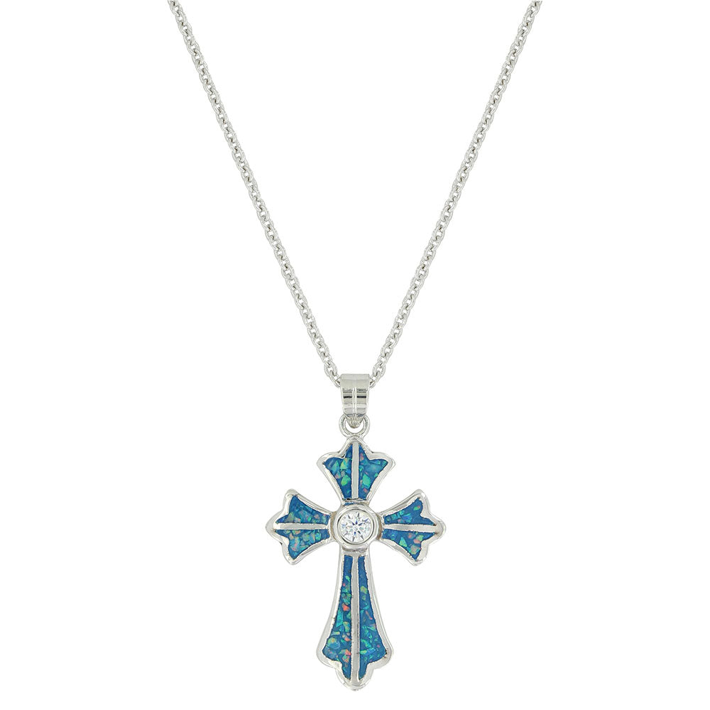 Montana Silversmiths River Of Lights Pond Of Faith Cross Necklace