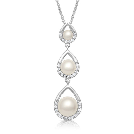 Montana Silversmiths Western Lifestyle Women's Teardrop Necklace - Perfect Pearl