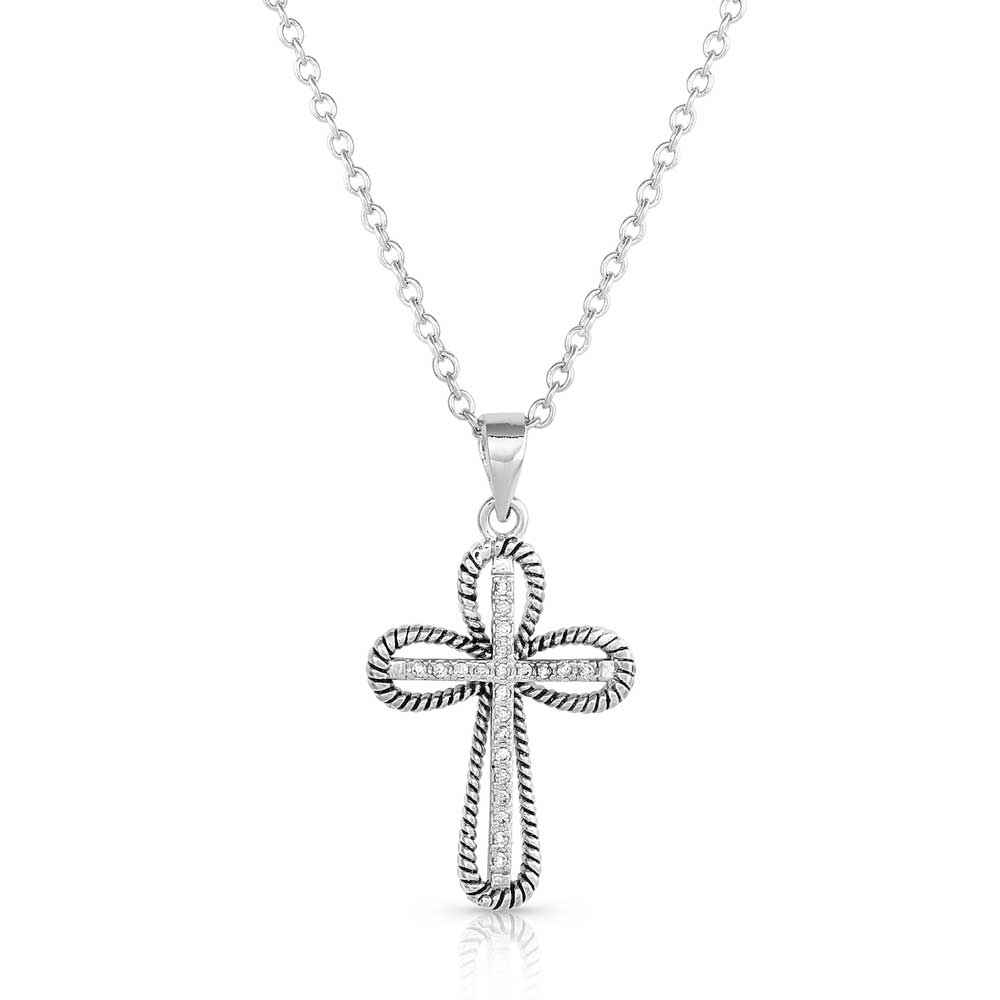 Montana Silversmiths Expressive Faith Crystal Cross Necklace