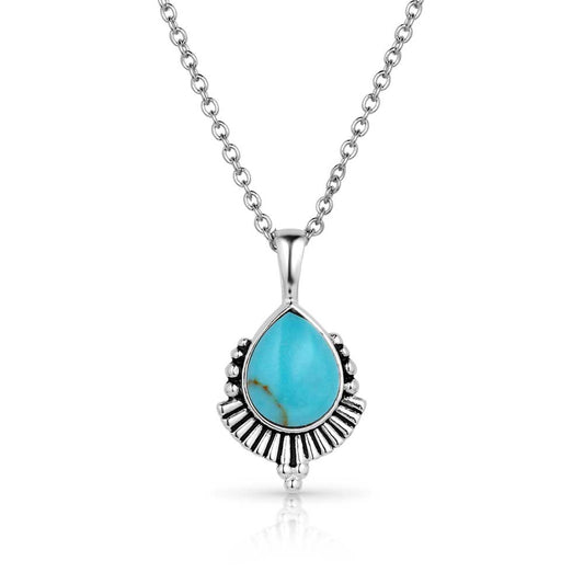 Montana Silversmiths Simple Flourish Turquoise Necklace