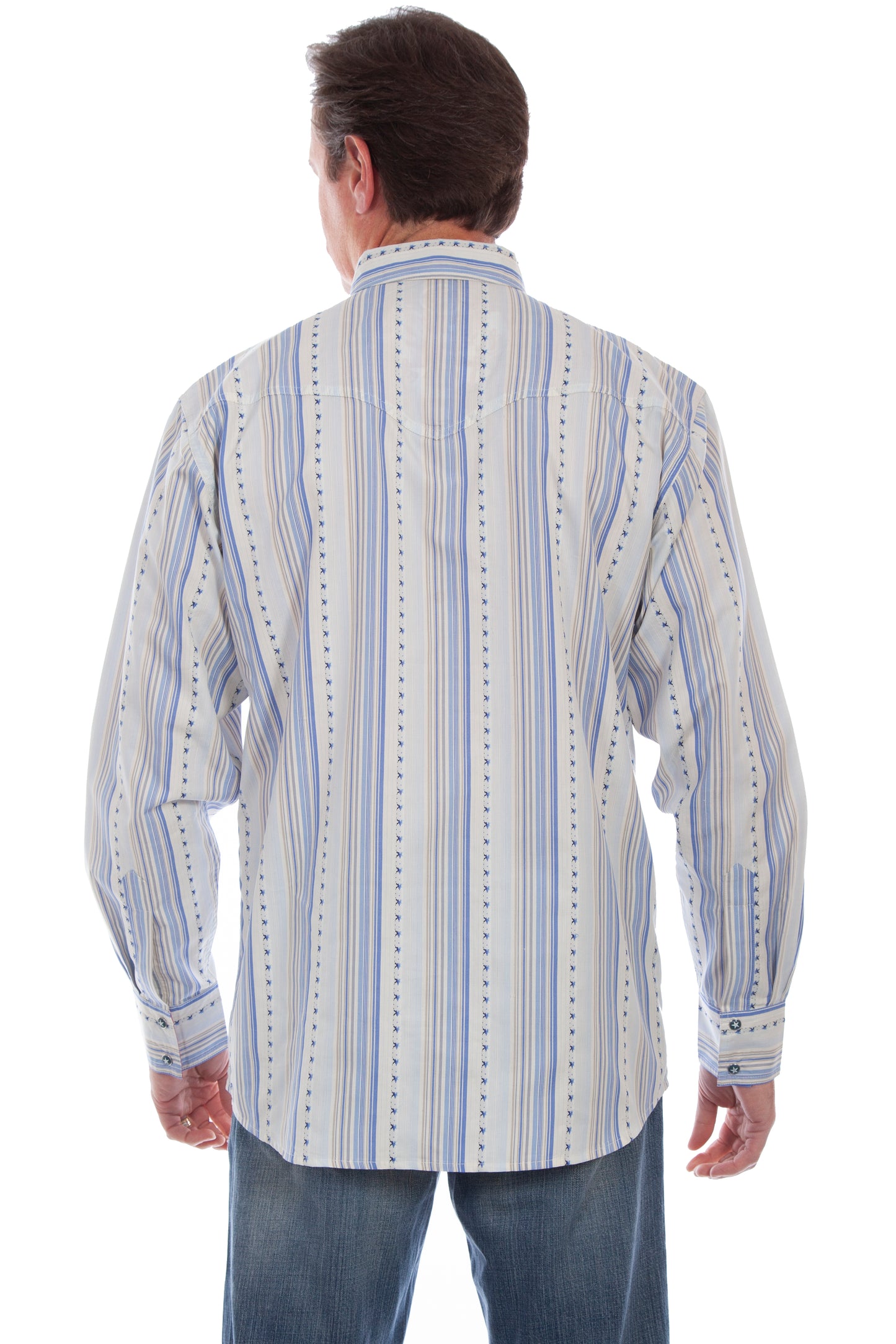 Scully Men's Patriotic Signature Election Shirt in Blue