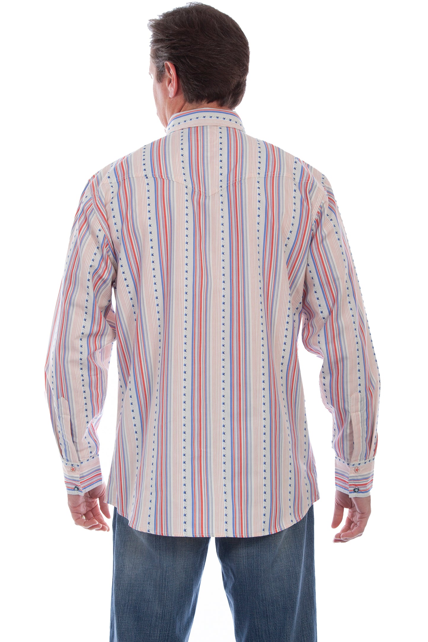 Scully Men's Patriotic Signature Election Shirt in Red, White, & Blue
